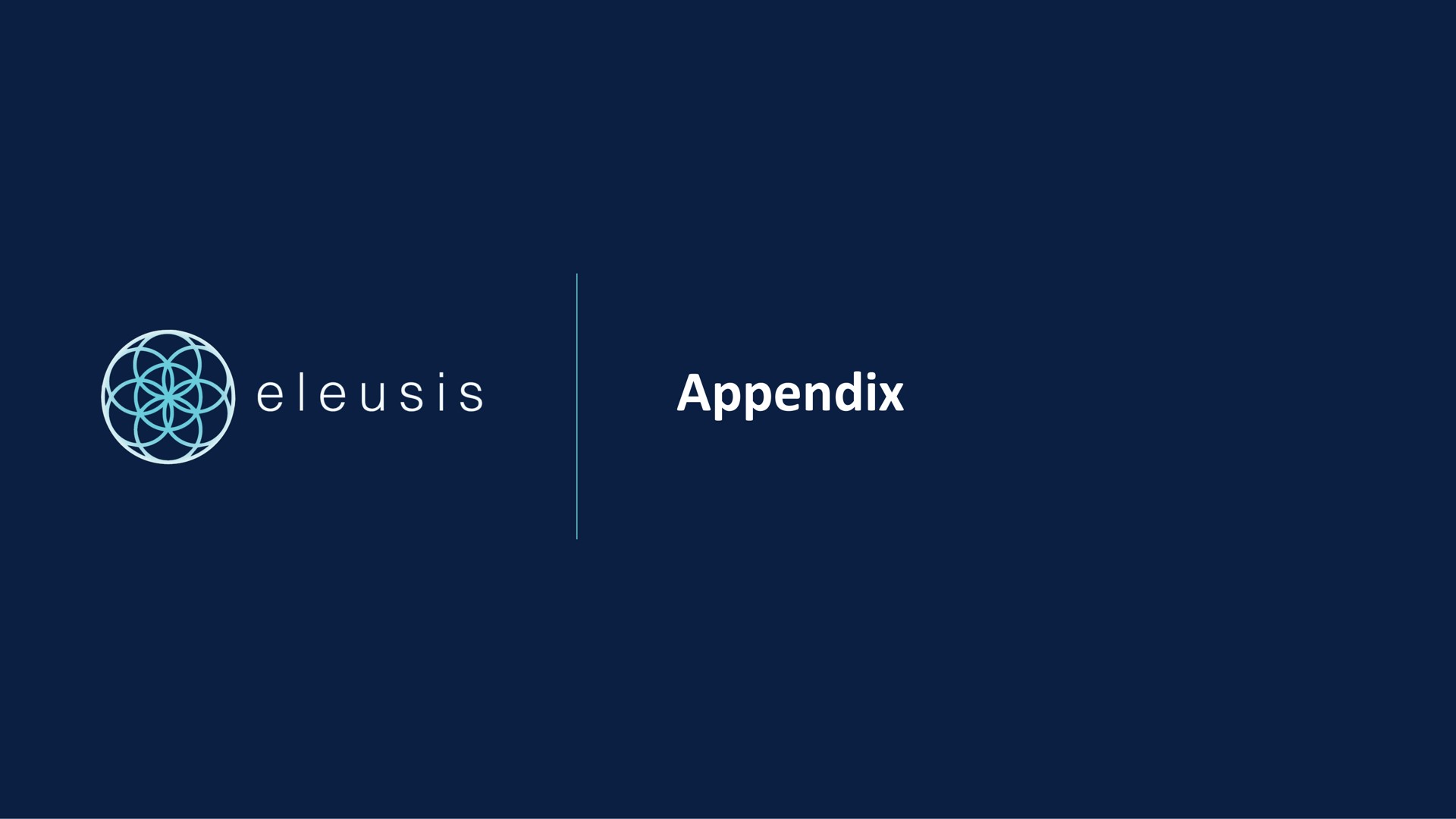 appendix | Eleusis
