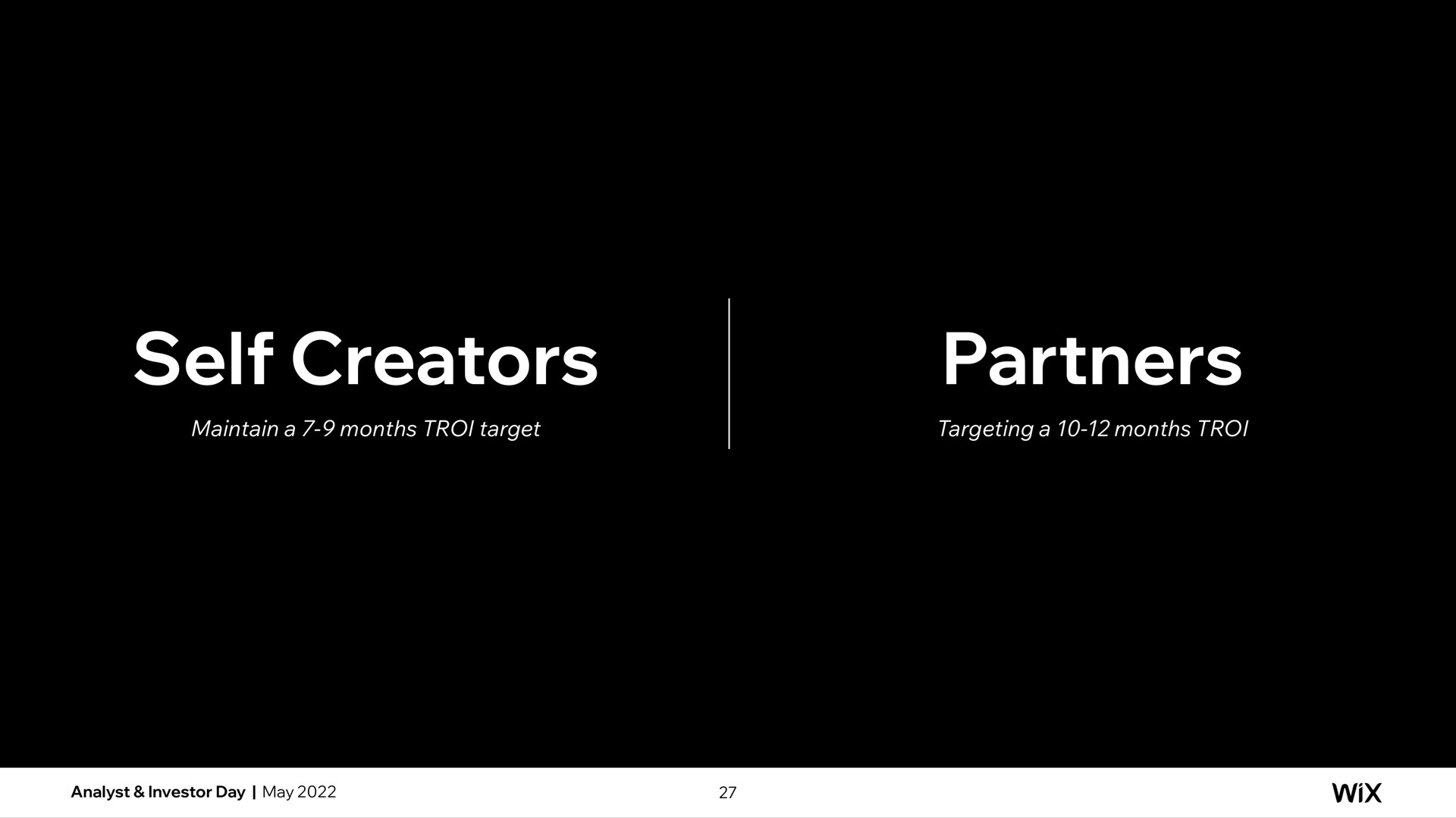 self creators partners | Wix