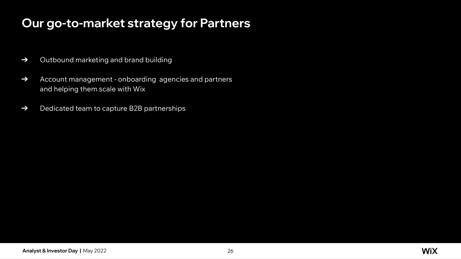 our go to market strategy for partners | Wix