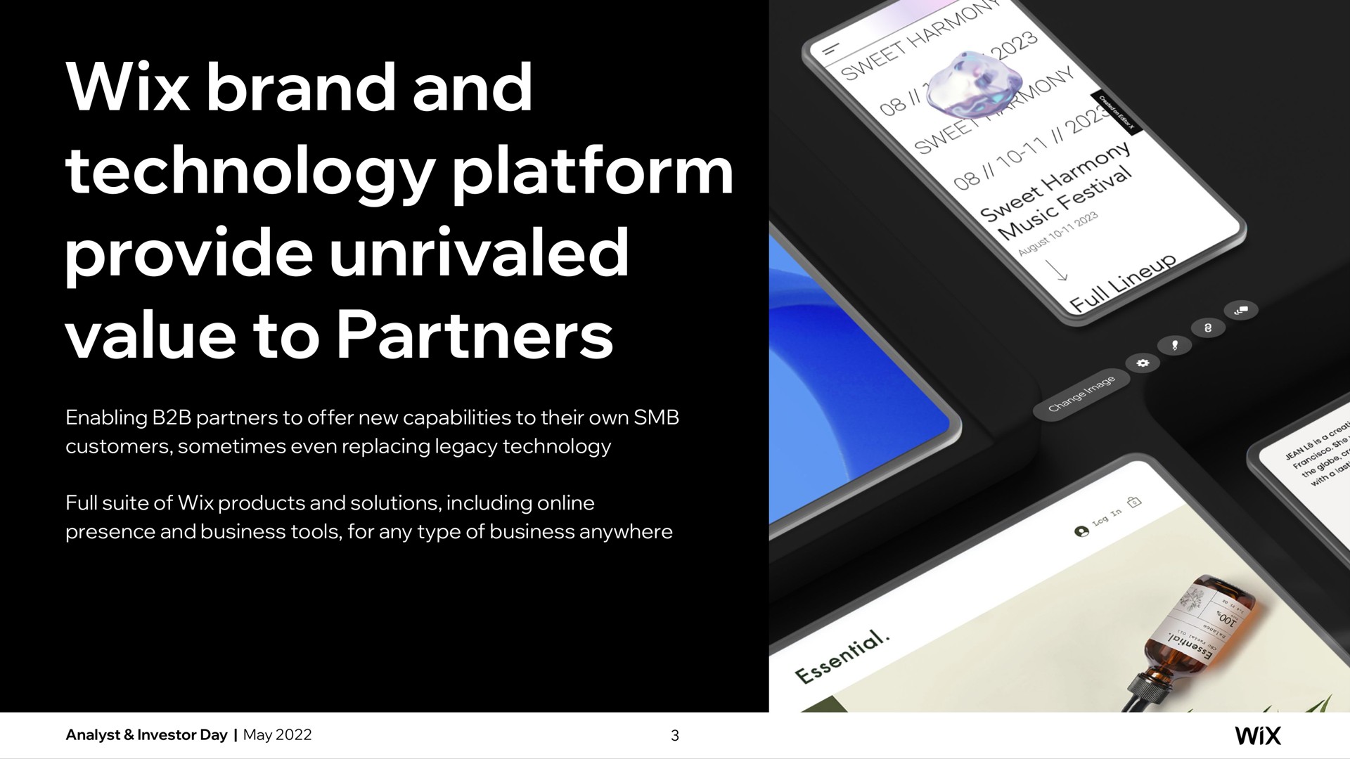 brand and technology platform provide unrivaled value to partners | Wix