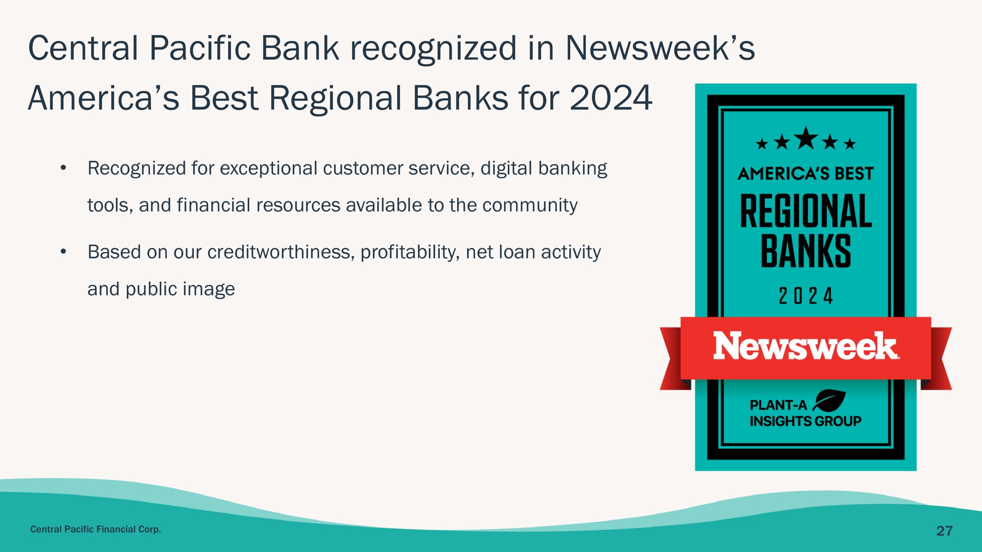 central pacific bank recognized in best regional banks for boo | Central Pacific Financial