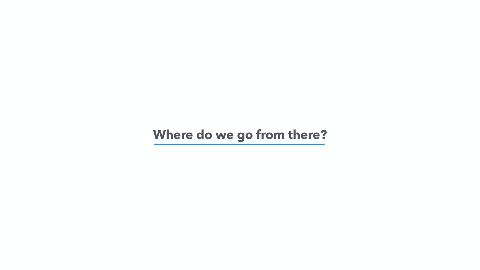 where do we go from there | Front