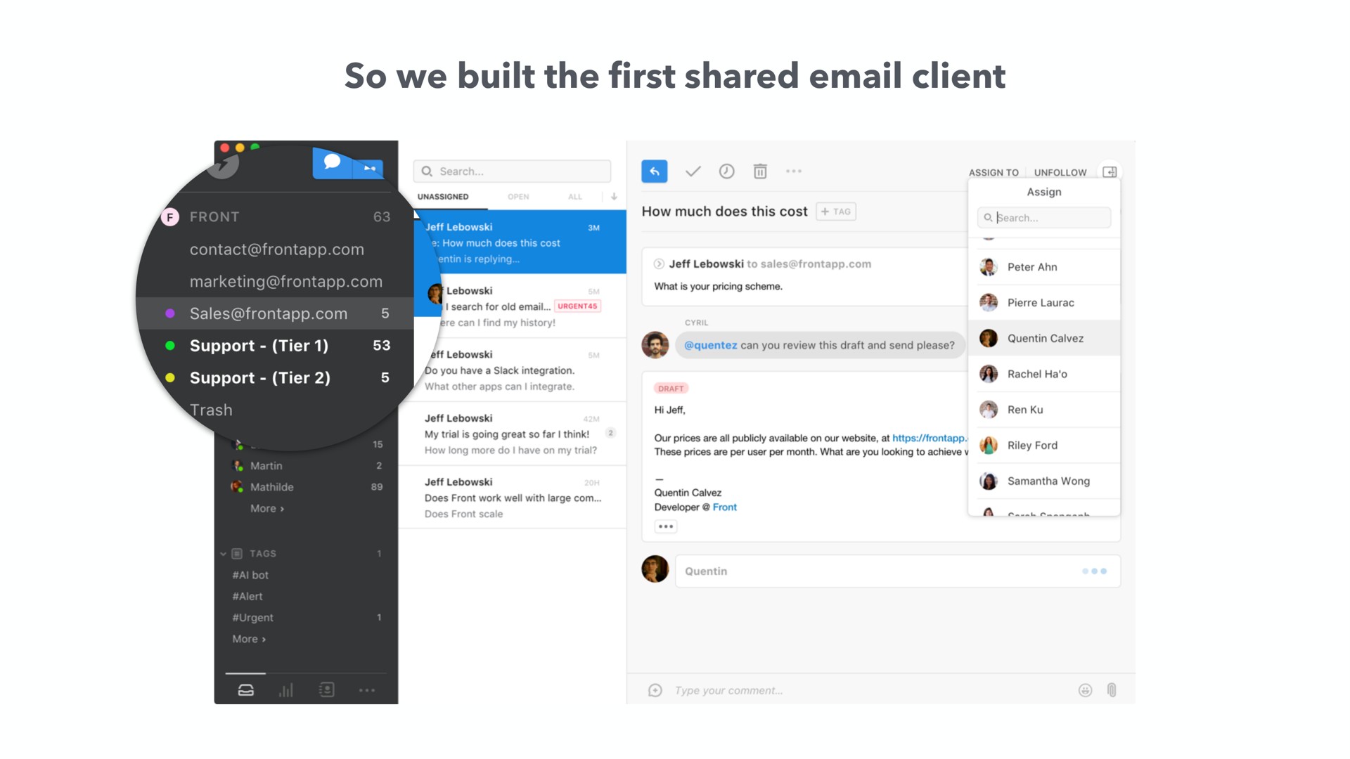 so we built the shared client first | Front