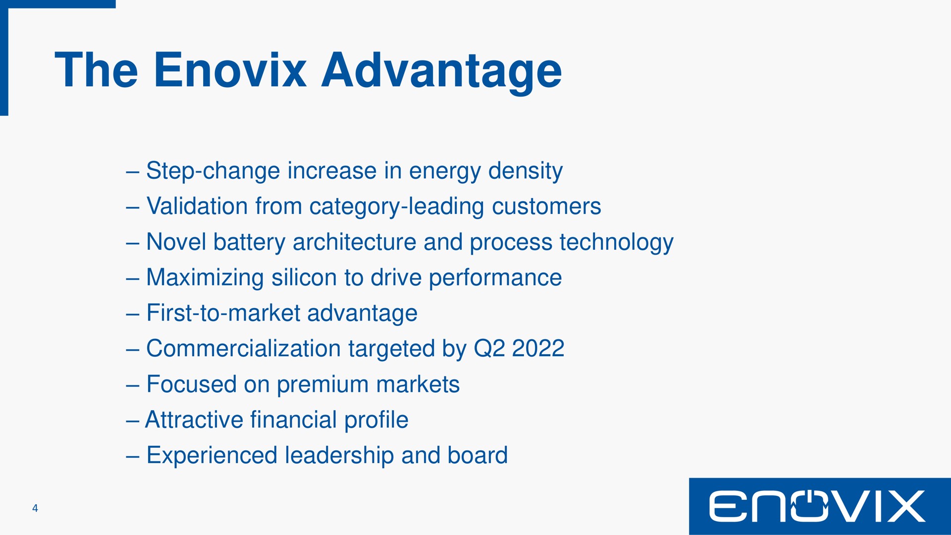 the advantage | Enovix