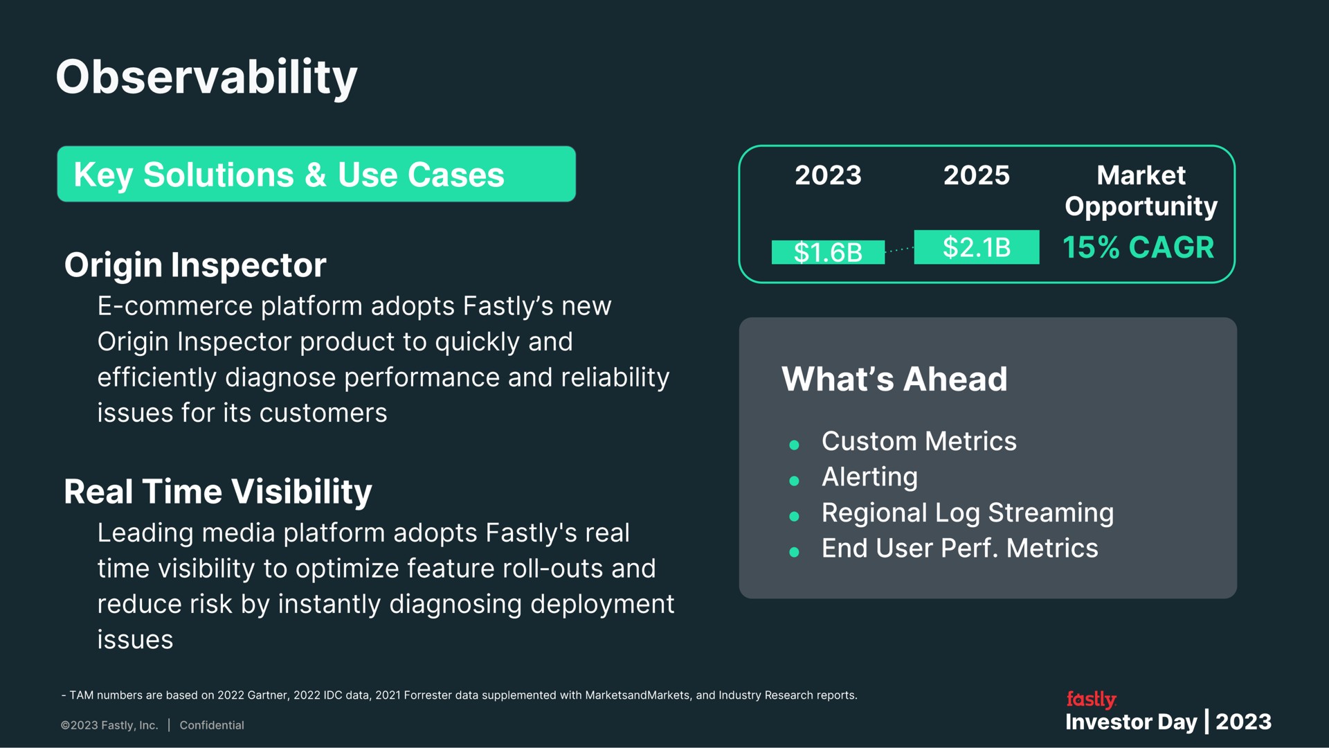 key solutions use cases observability yor nei | Fastly
