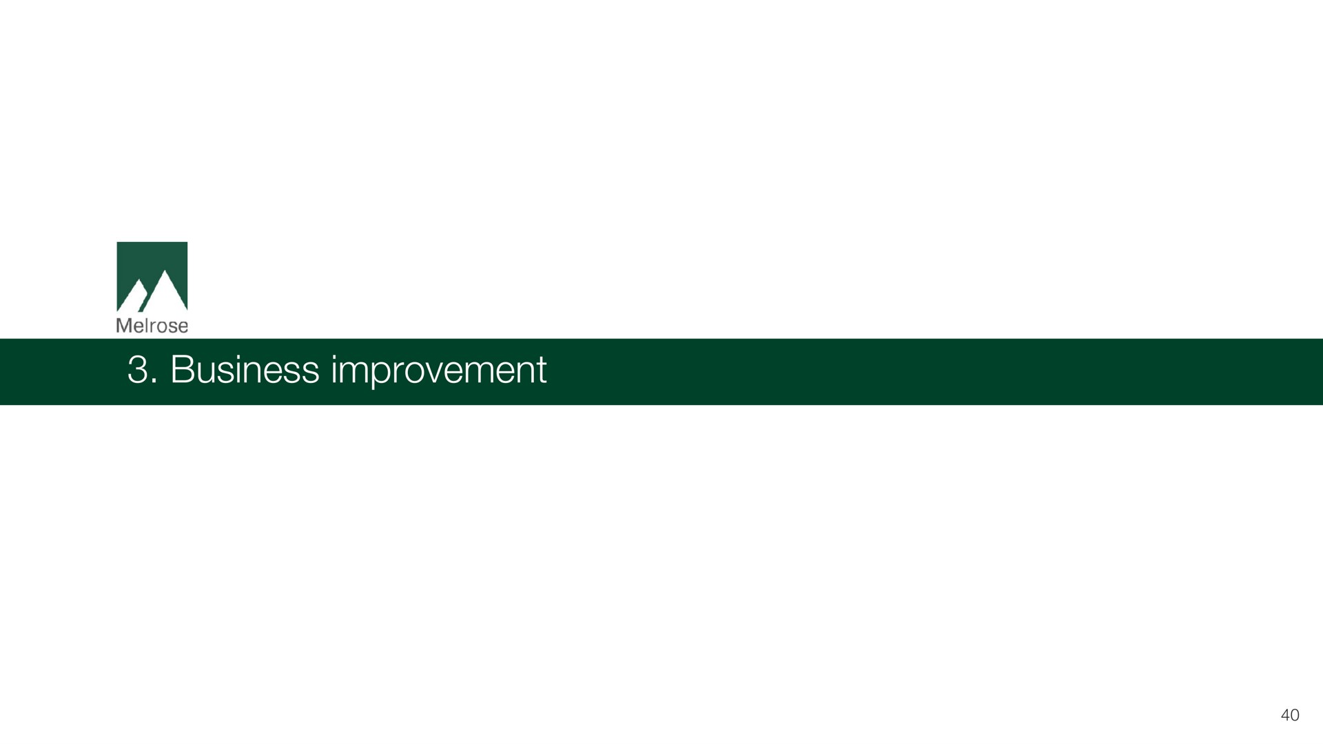 business improvement | Melrose