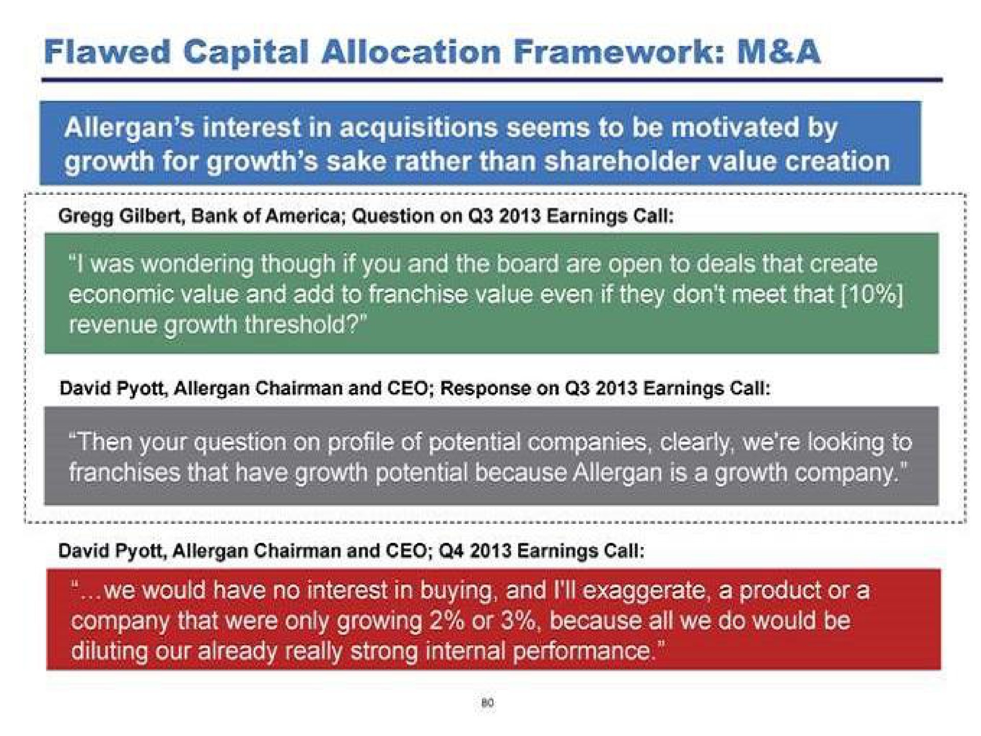 flawed capital allocation framework gilbert bank of question on earnings call | Pershing Square
