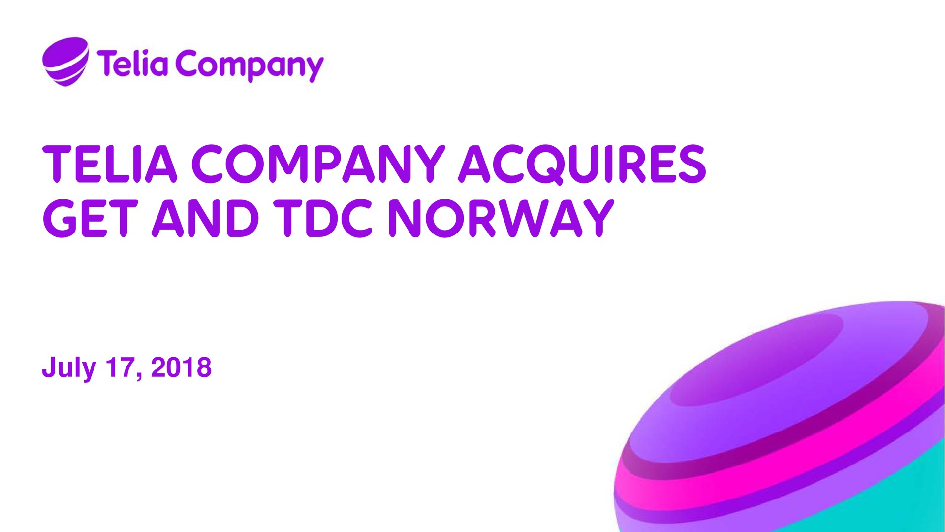 Telia Company Mergers And Acquisitions Presentation Deck | Slidebook.io