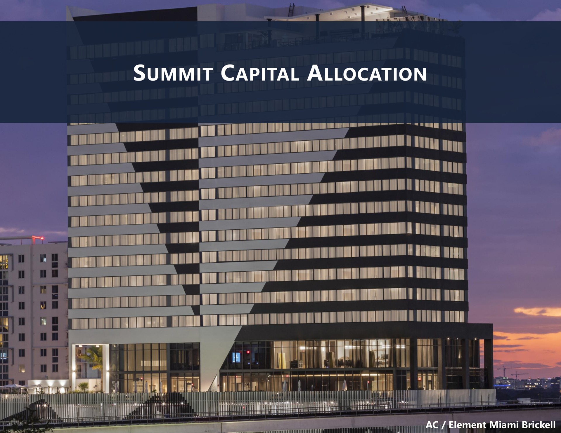 summit capital allocation cee san ait fas acetal i i i i aye a he so as ala | Summit Hotel Properties