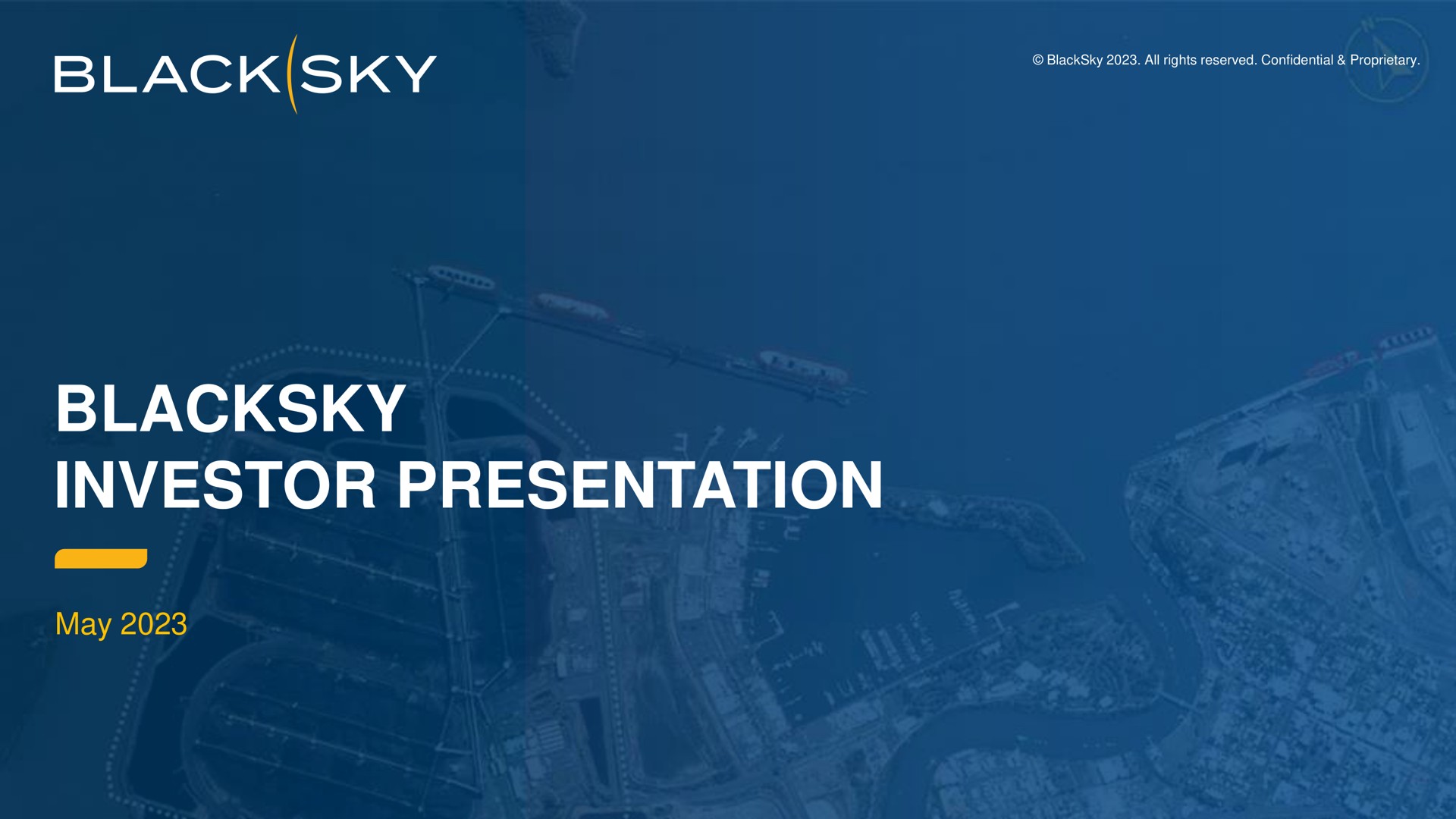 investor presentation may | BlackSky