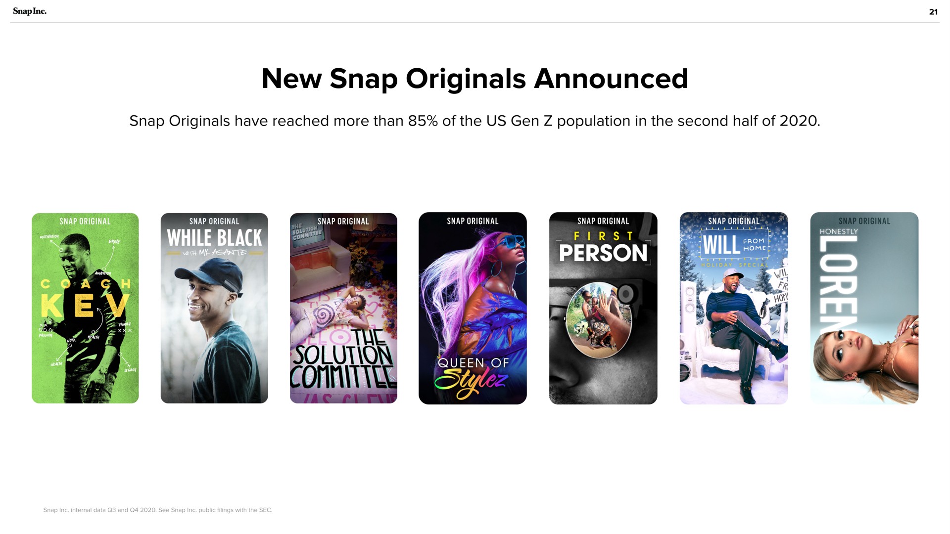 new snap originals announced first a | Snap Inc
