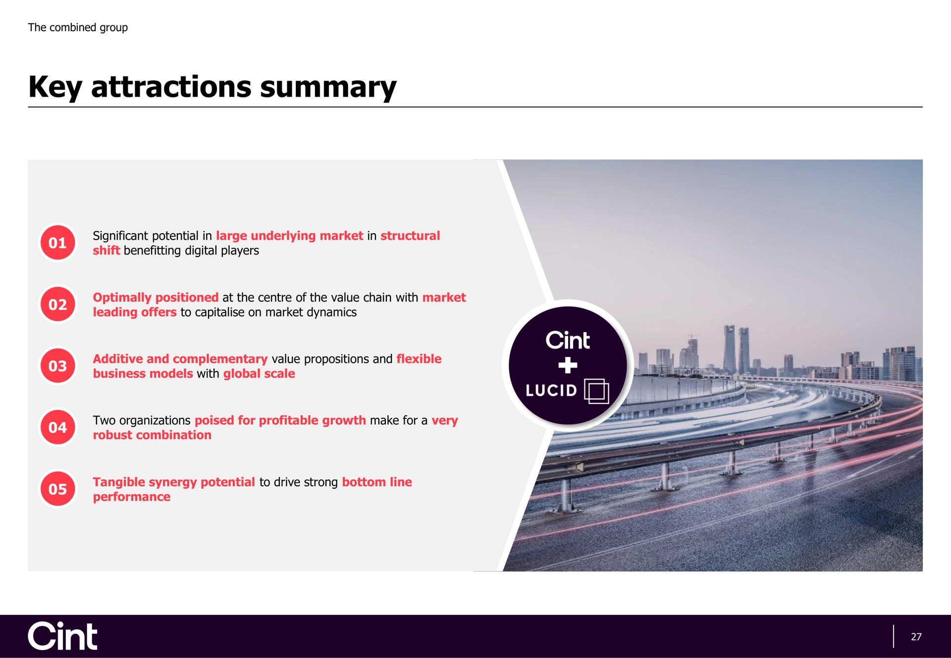 key attractions summary lucid | Cint Group