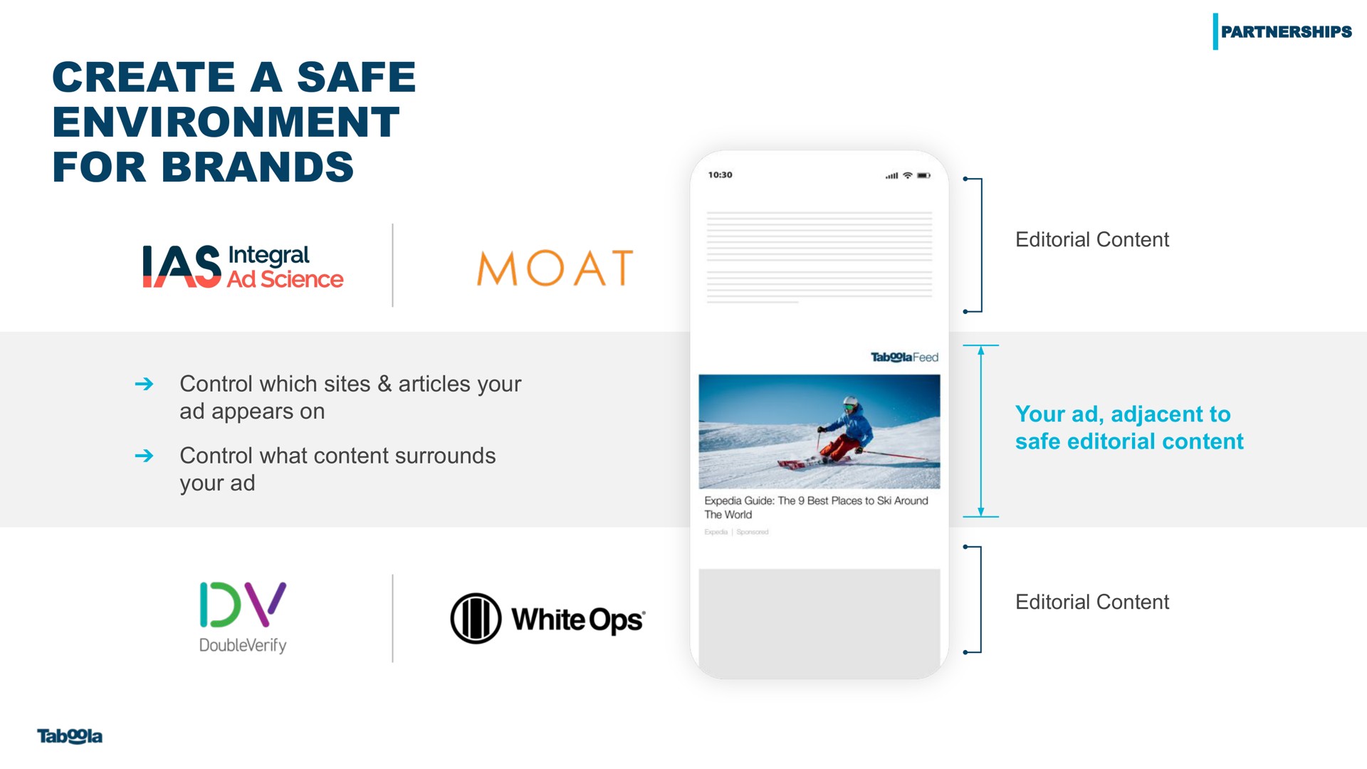 create a safe environment for brands las moat | Taboola