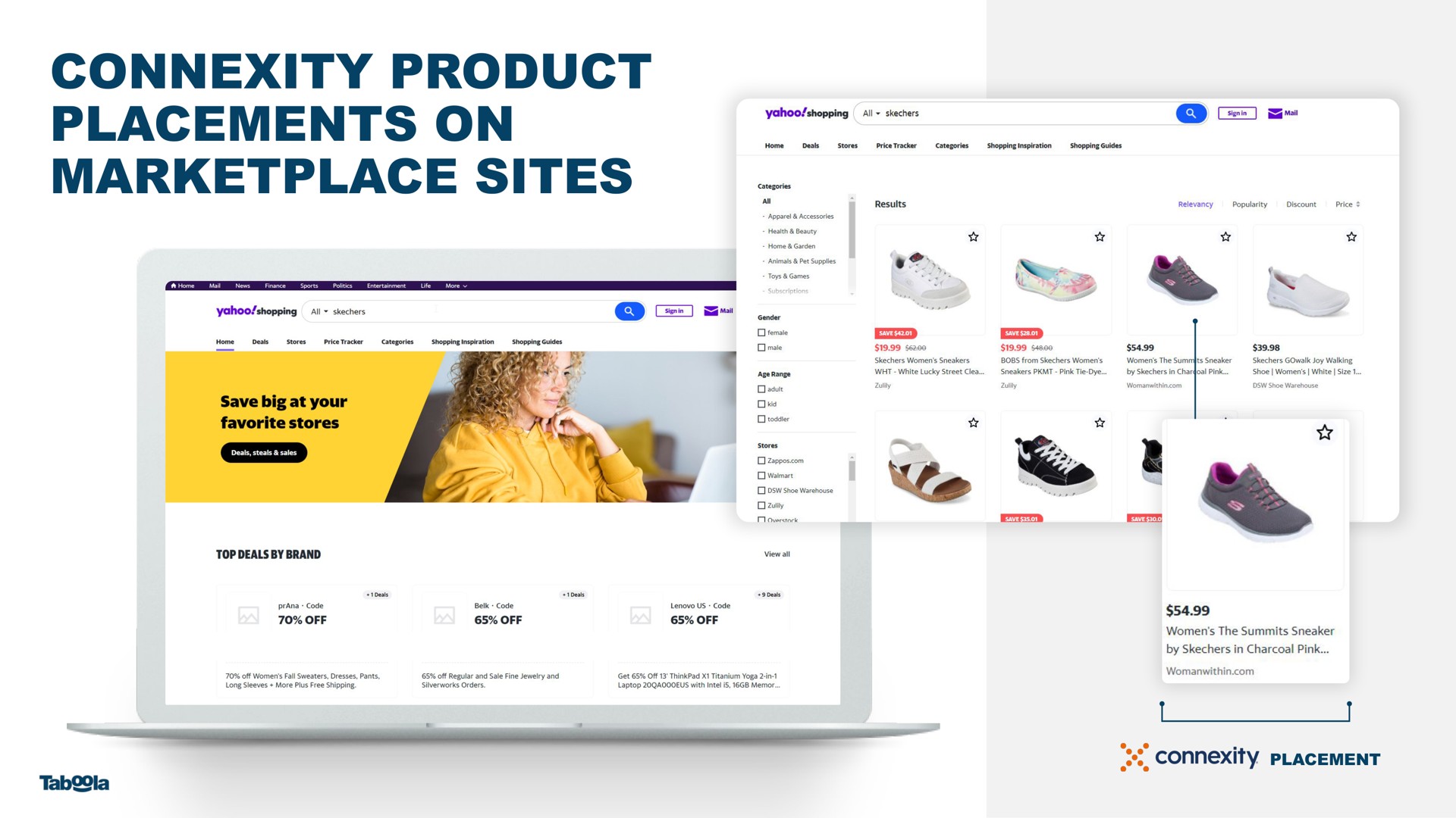 connexity product placements on sites ems | Taboola
