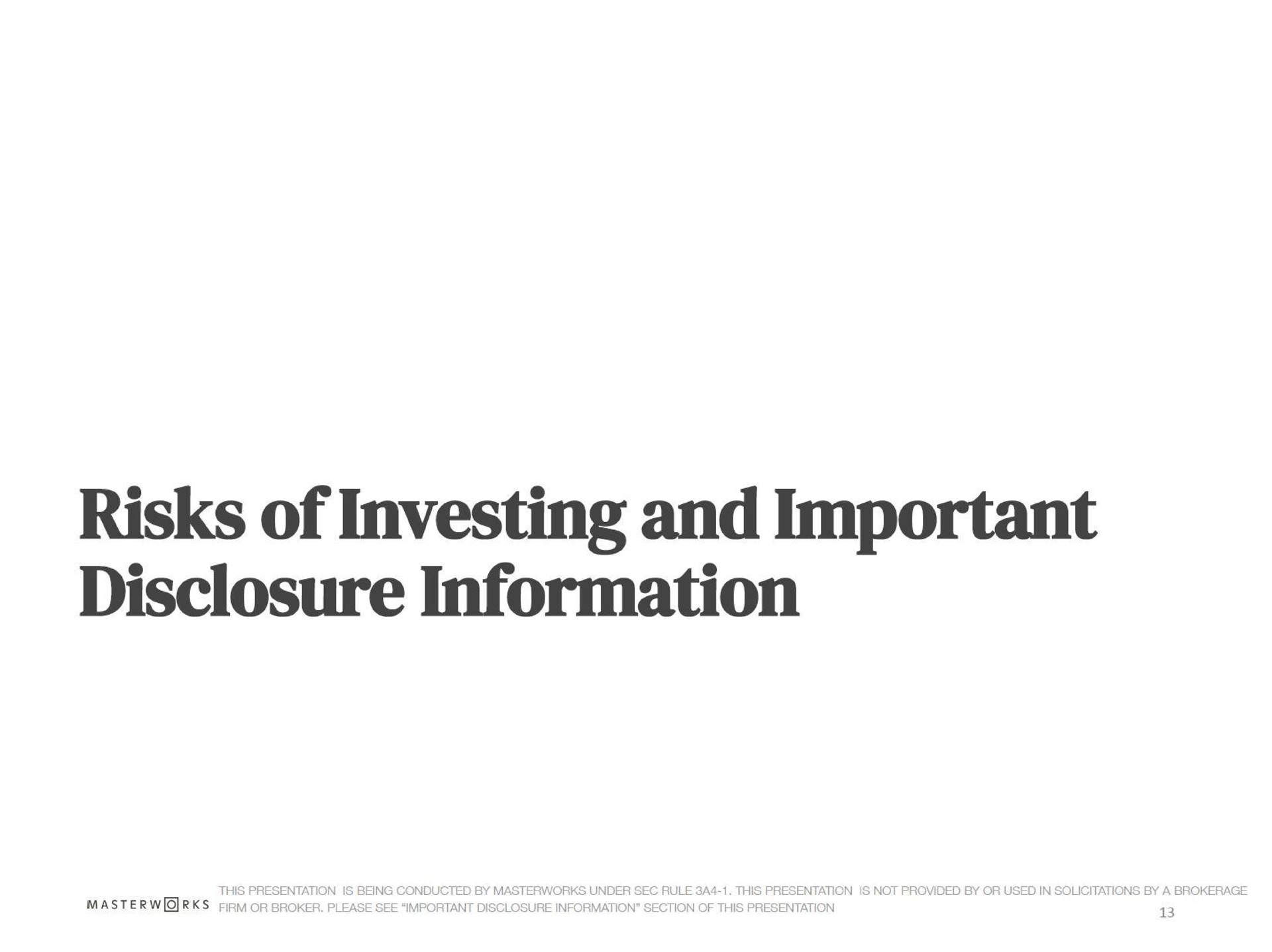 risks of investing and important disclosure information | Masterworks