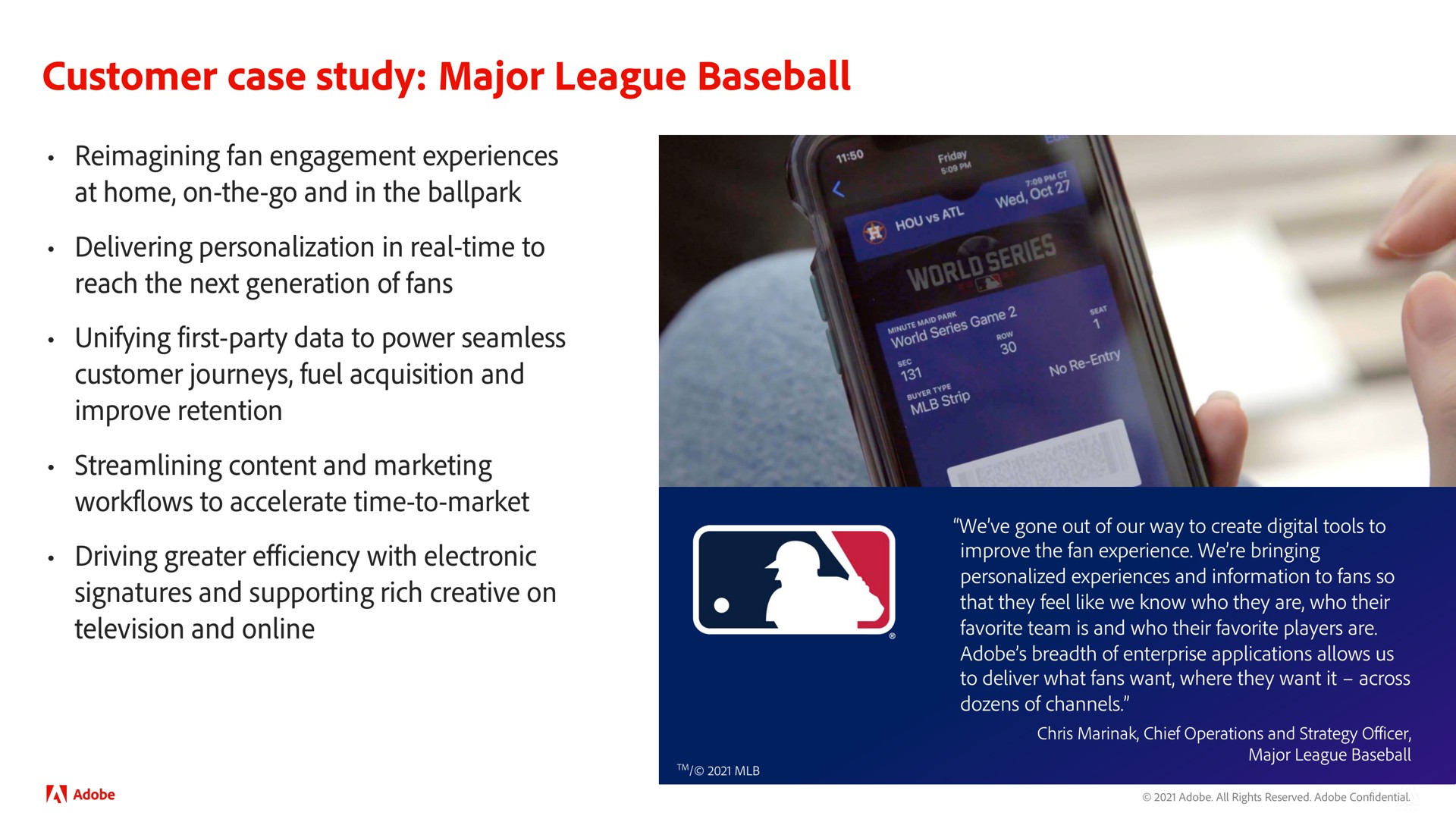 customer case study major league baseball | Adobe