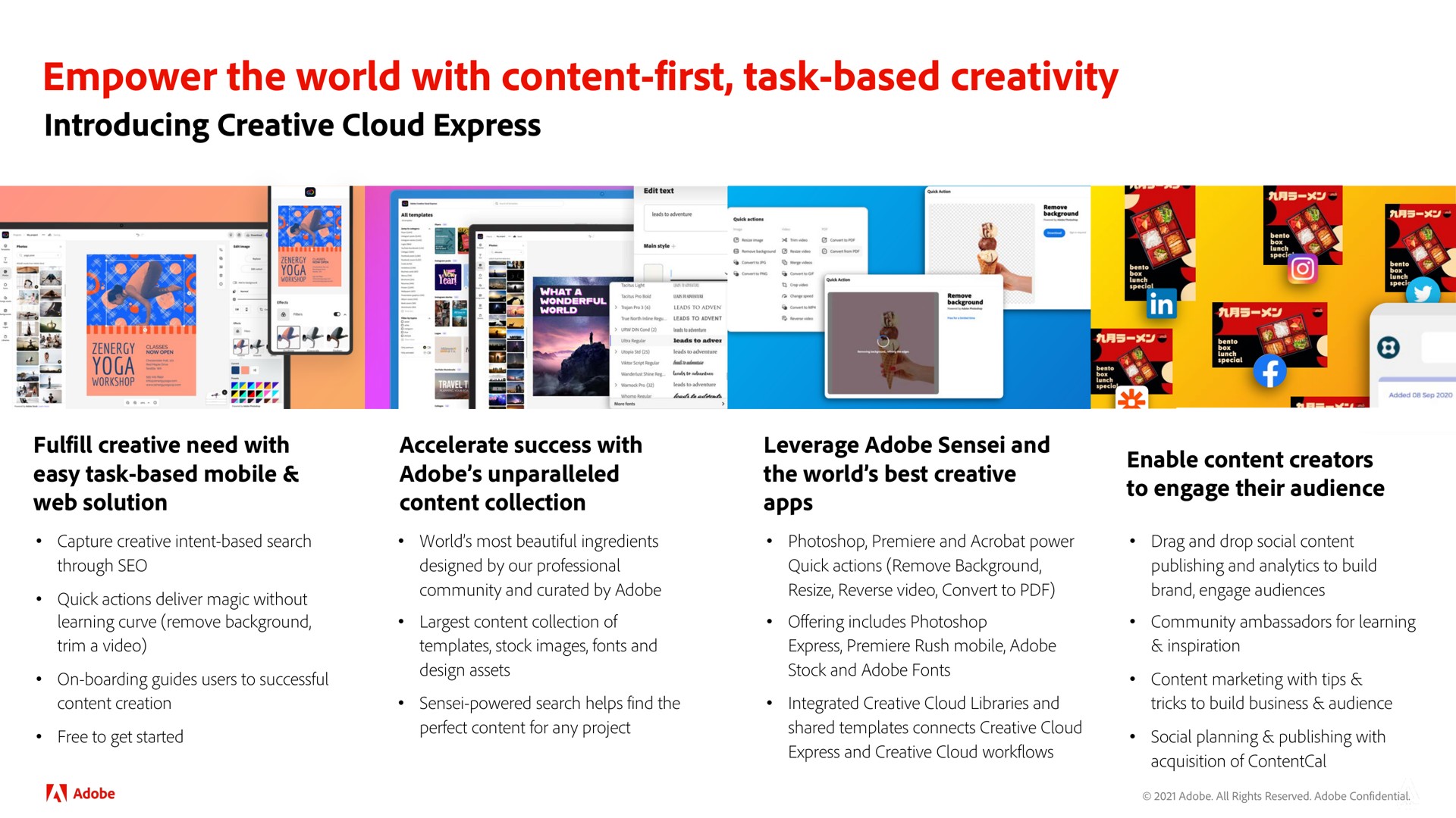 empower the world with content first task based creativity | Adobe