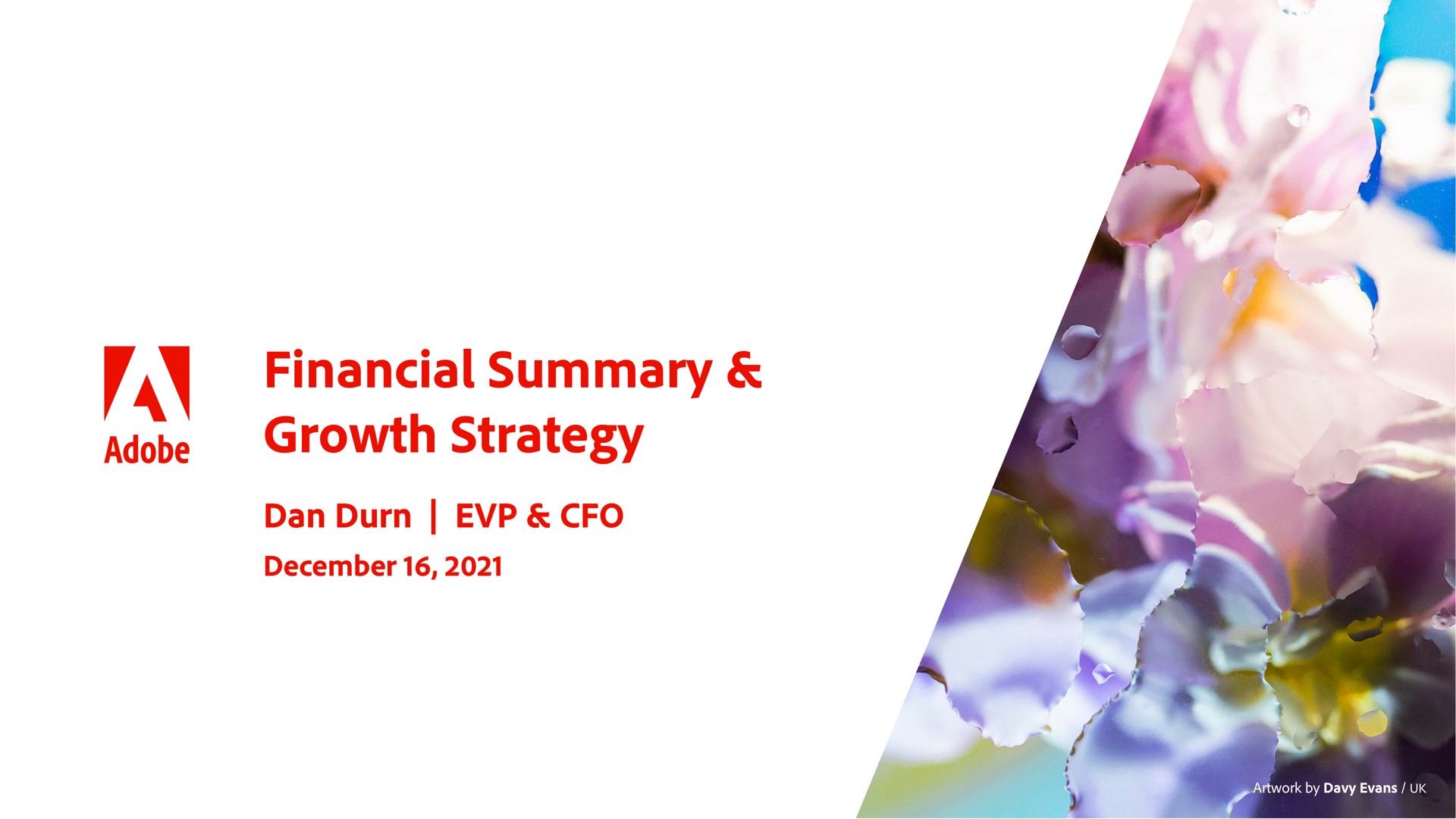 financial summary growth strategy an adobe dan durn | Adobe