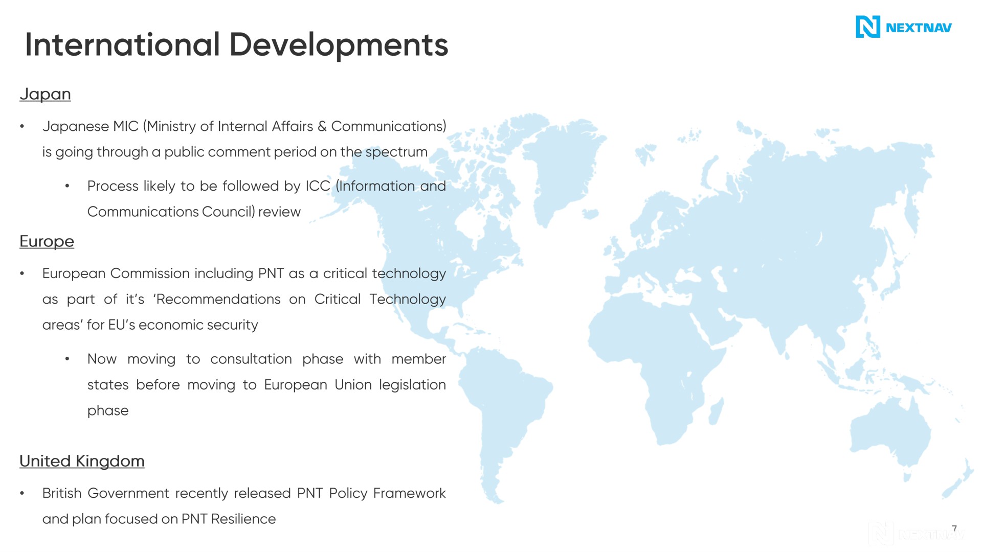 international developments | NextNav