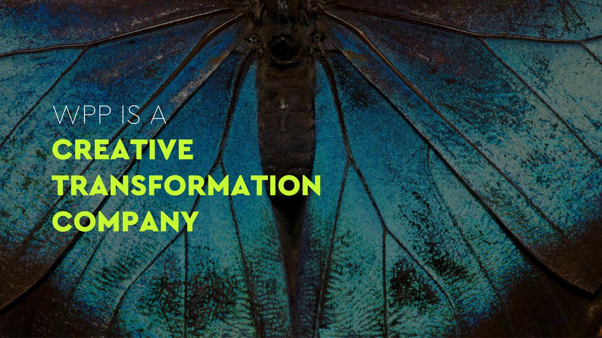is a creative transformation company | WPP