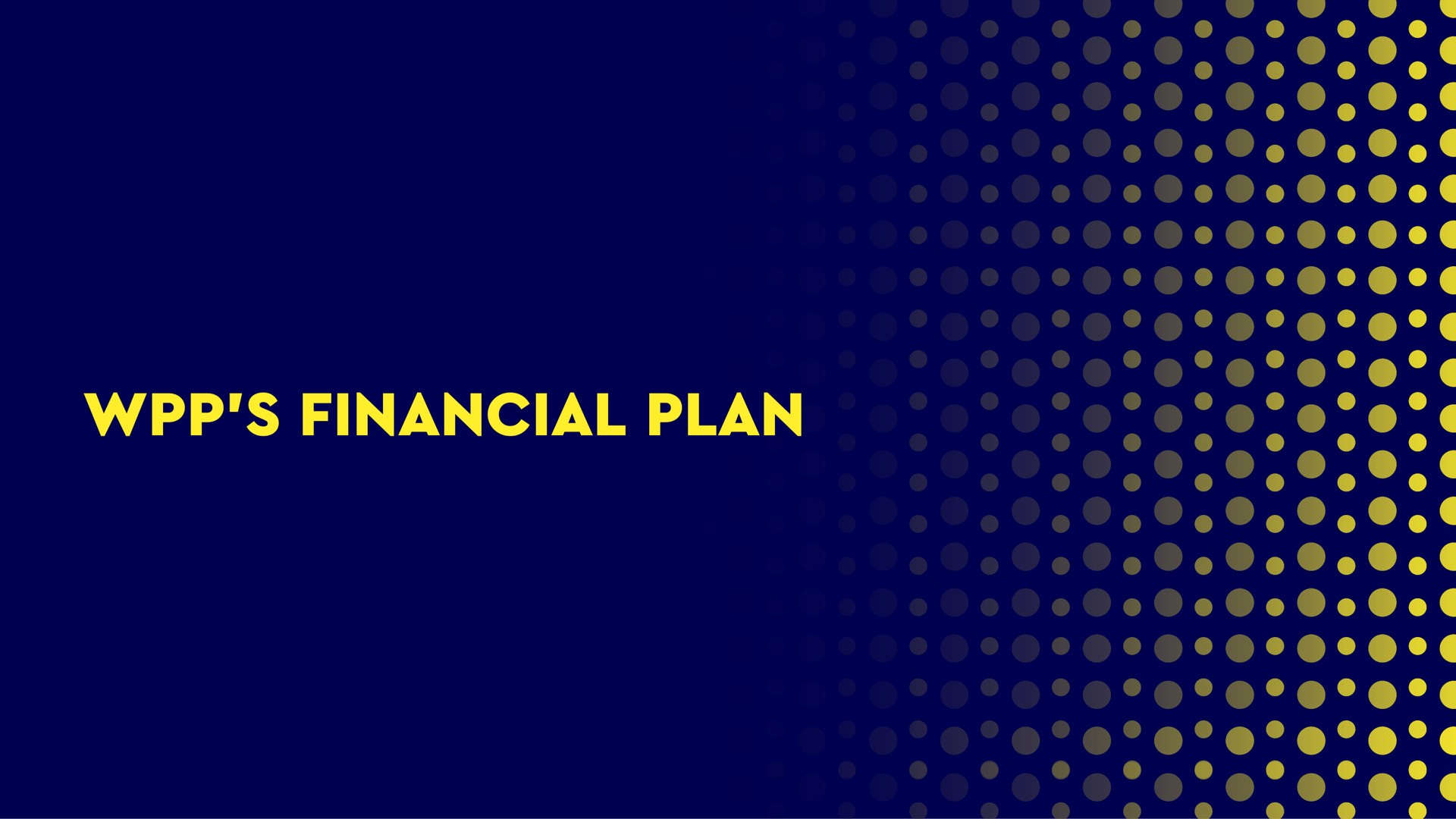 financial plan | WPP