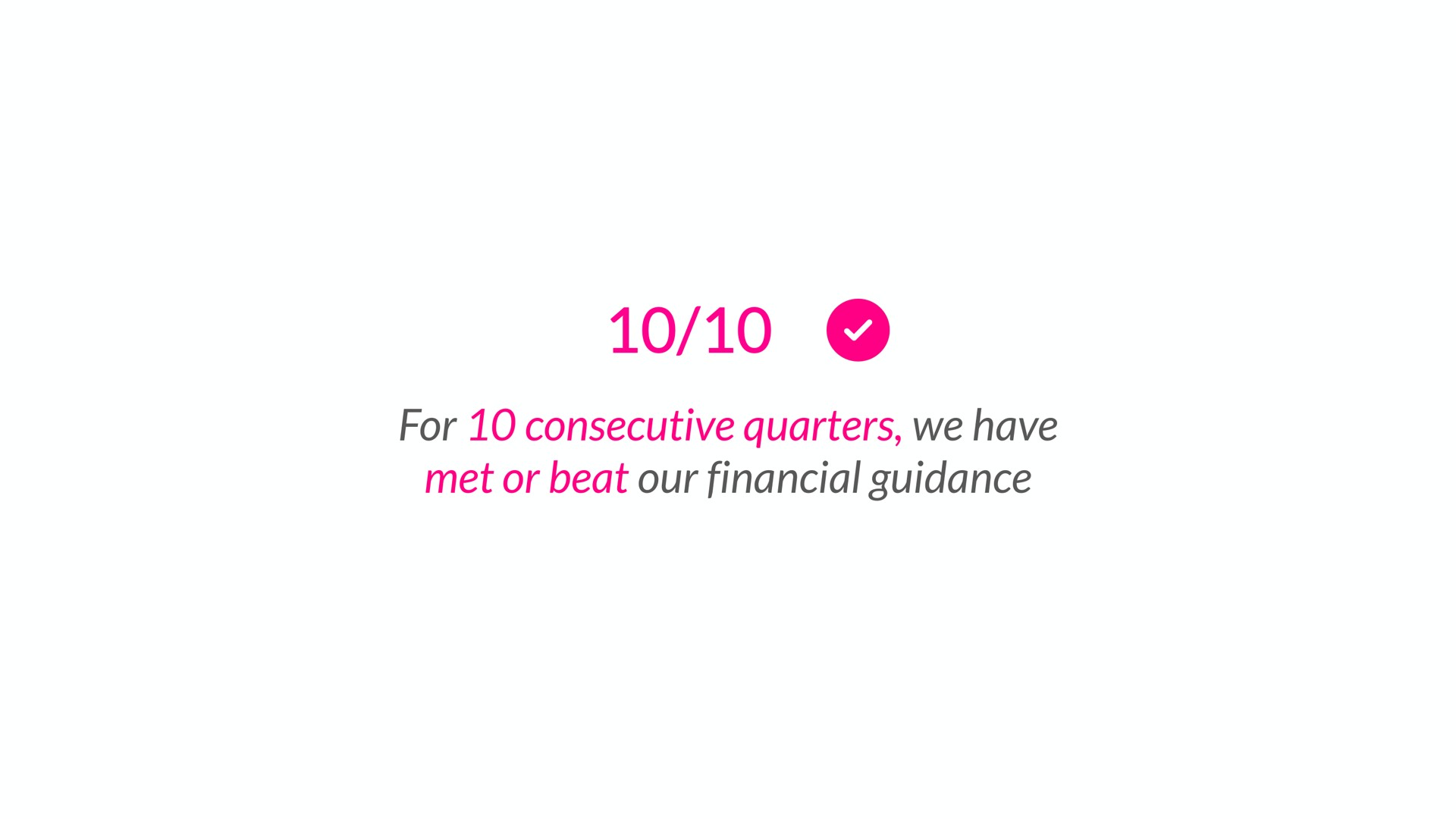 for consecutive quarters we have met or beat our financial guidance | Lemonade