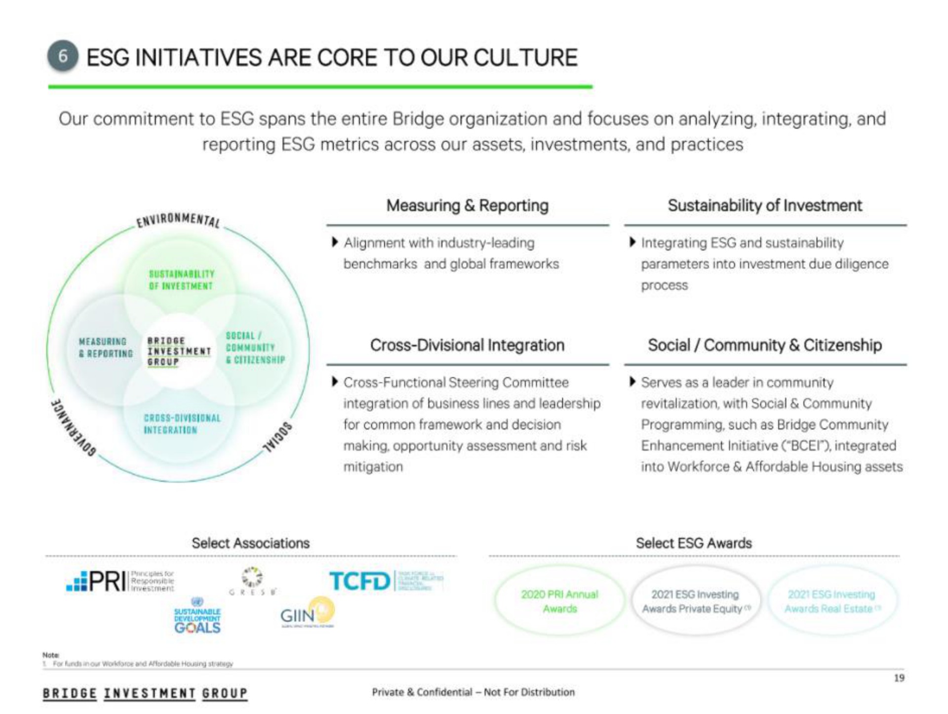 initiatives are core to our culture | Bridge Investment Group