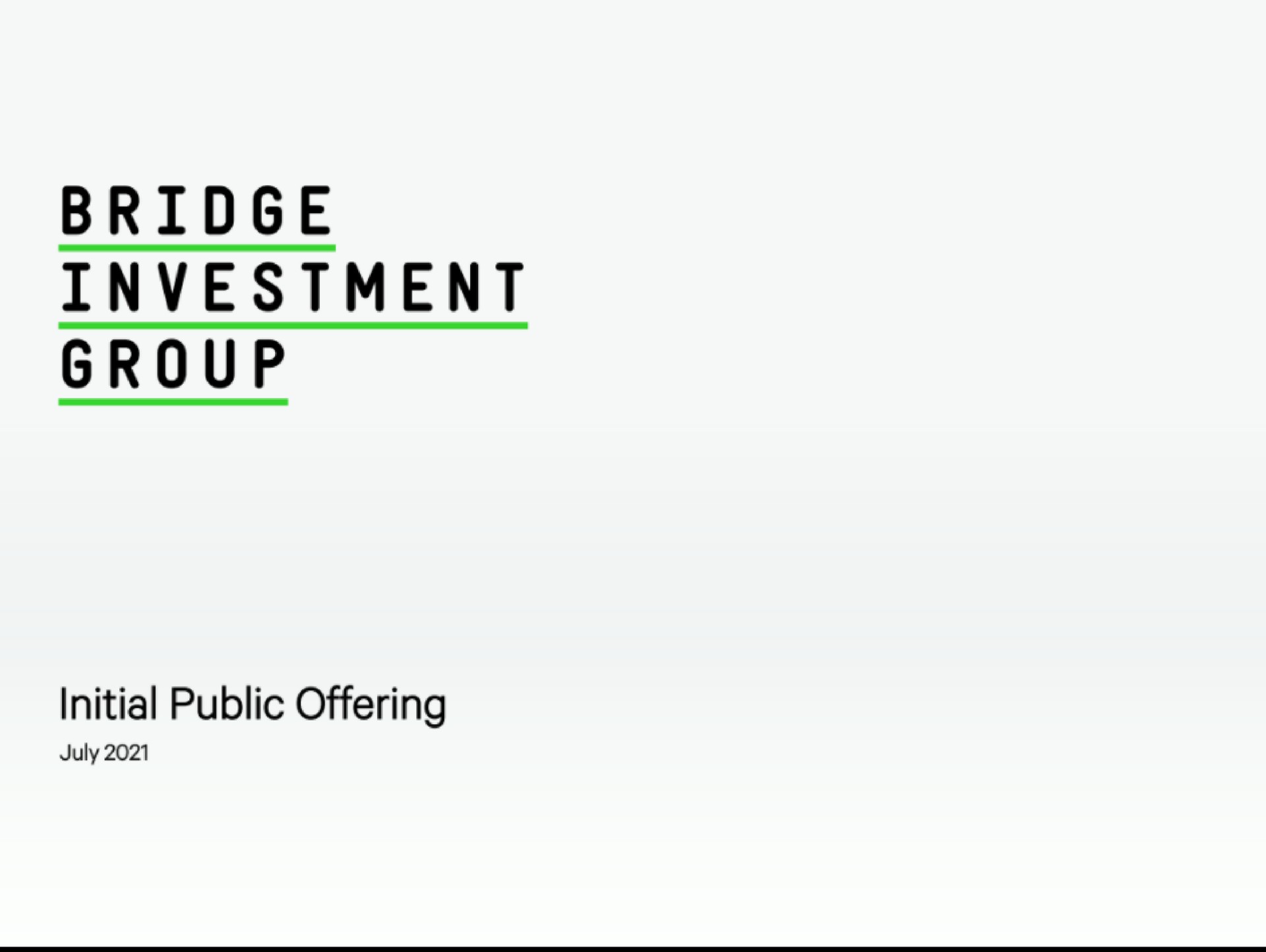 bridge investment group initial public offering | Bridge Investment Group