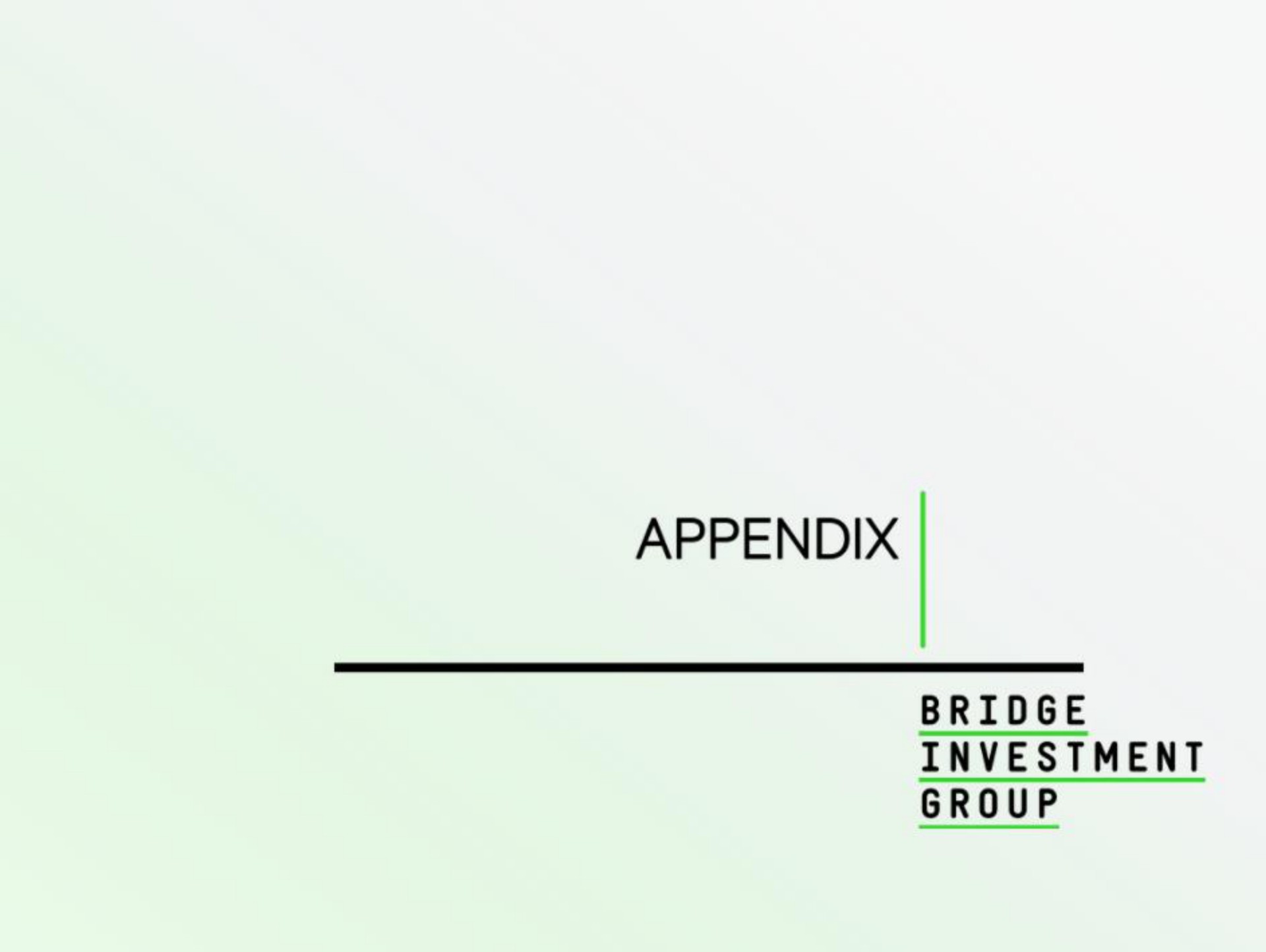 appendix bridge investment group | Bridge Investment Group