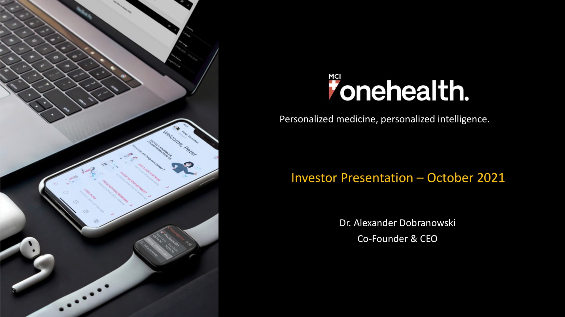 investor presentation | MCI Onehealth
