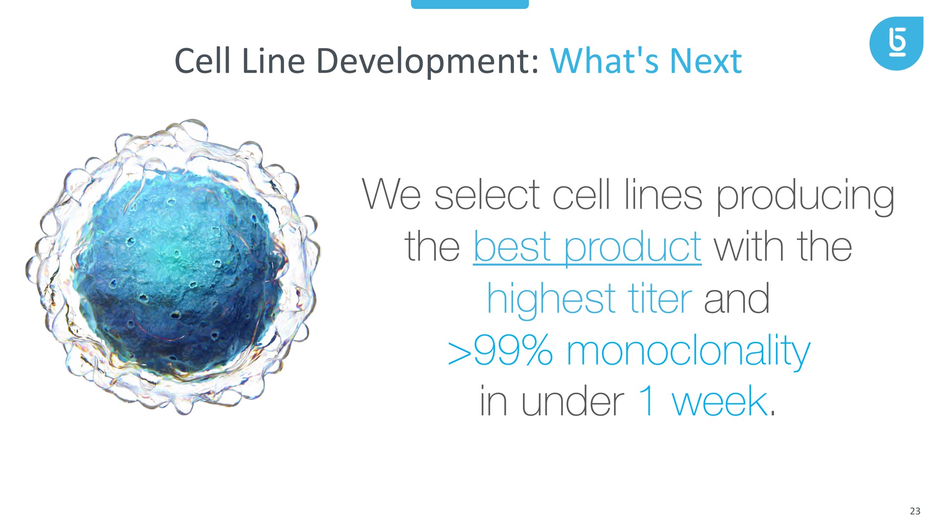 cell line development what next we select cell lines producing the best product with the highest titer and in under week | Berkeley Lights