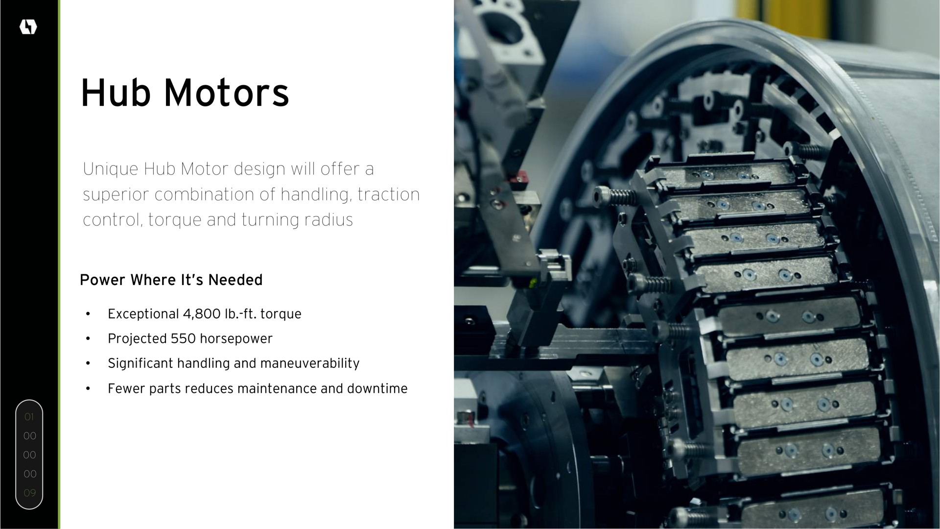 hub motors unique hub motor design will offer a superior combination of handling traction control torque and turning radius | Lordstown Motors