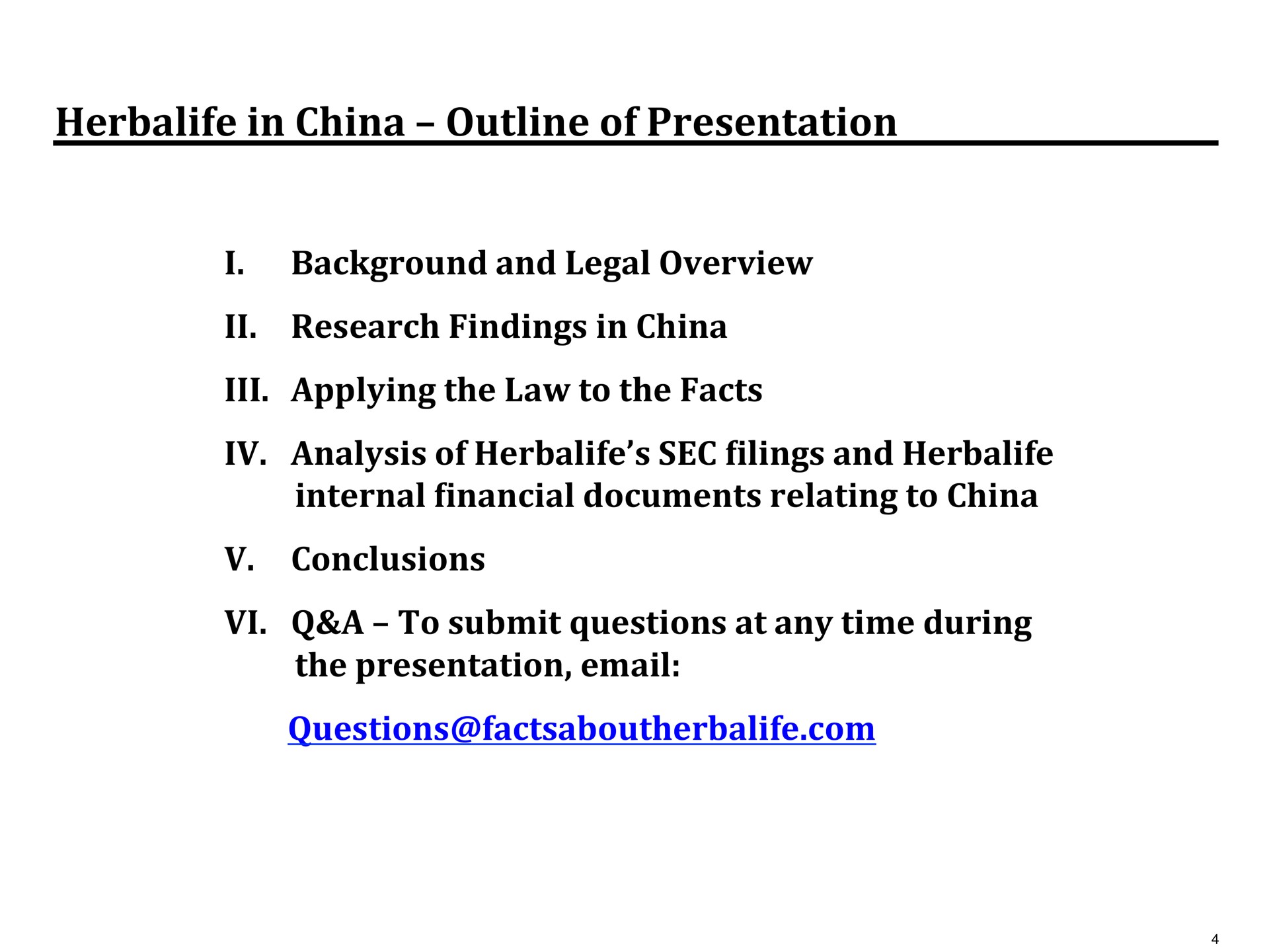 in china outline of presentation | Pershing Square