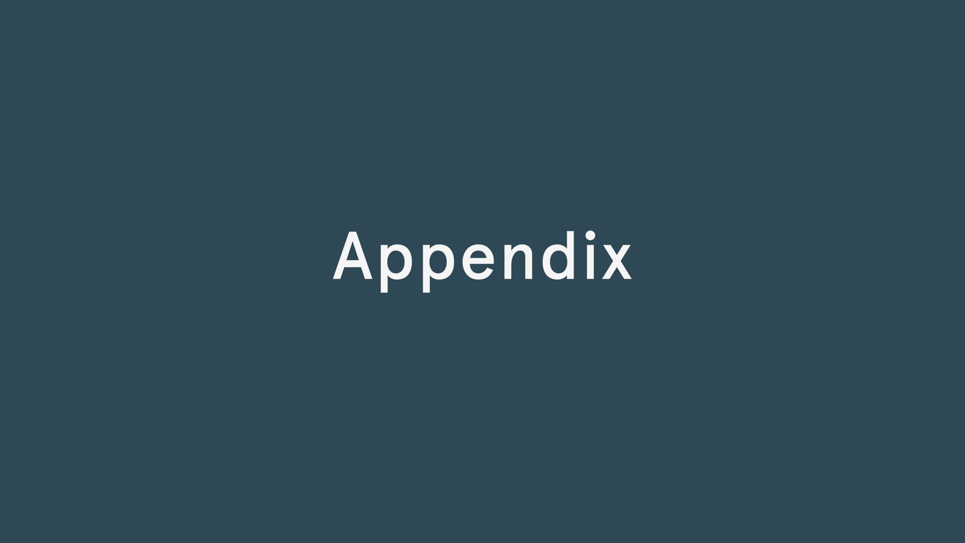 appendix | WeWork