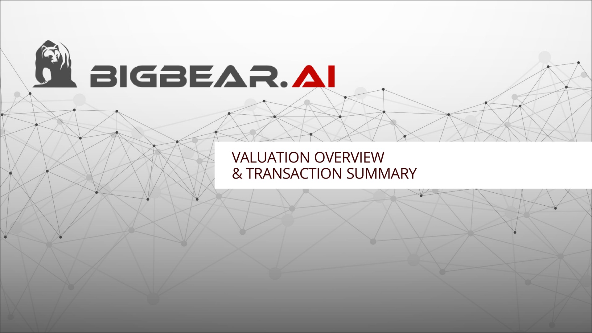 valuation overview transaction summary a zoo error icy tes | Bigbear AI