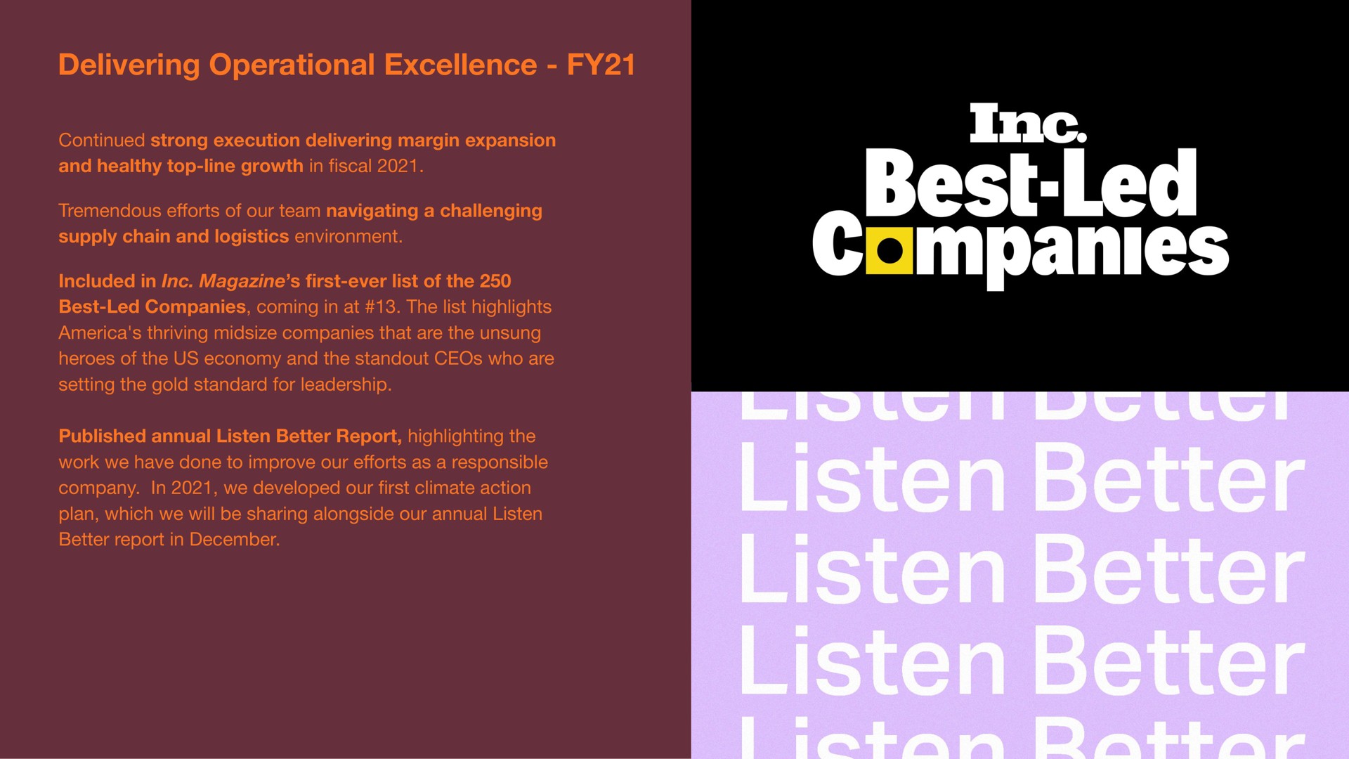 delivering operational excellence best led | Sonos