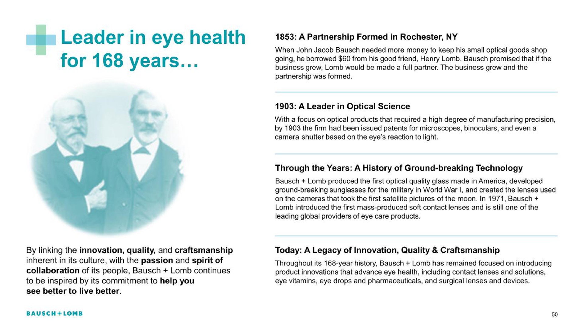 leader in eye health for years a | Bausch+Lomb