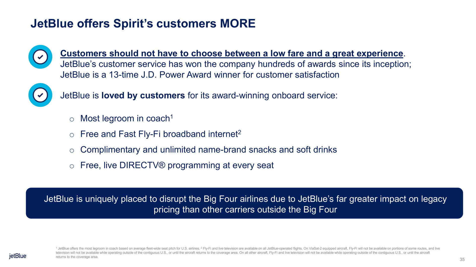 offers spirit customers more | jetBlue