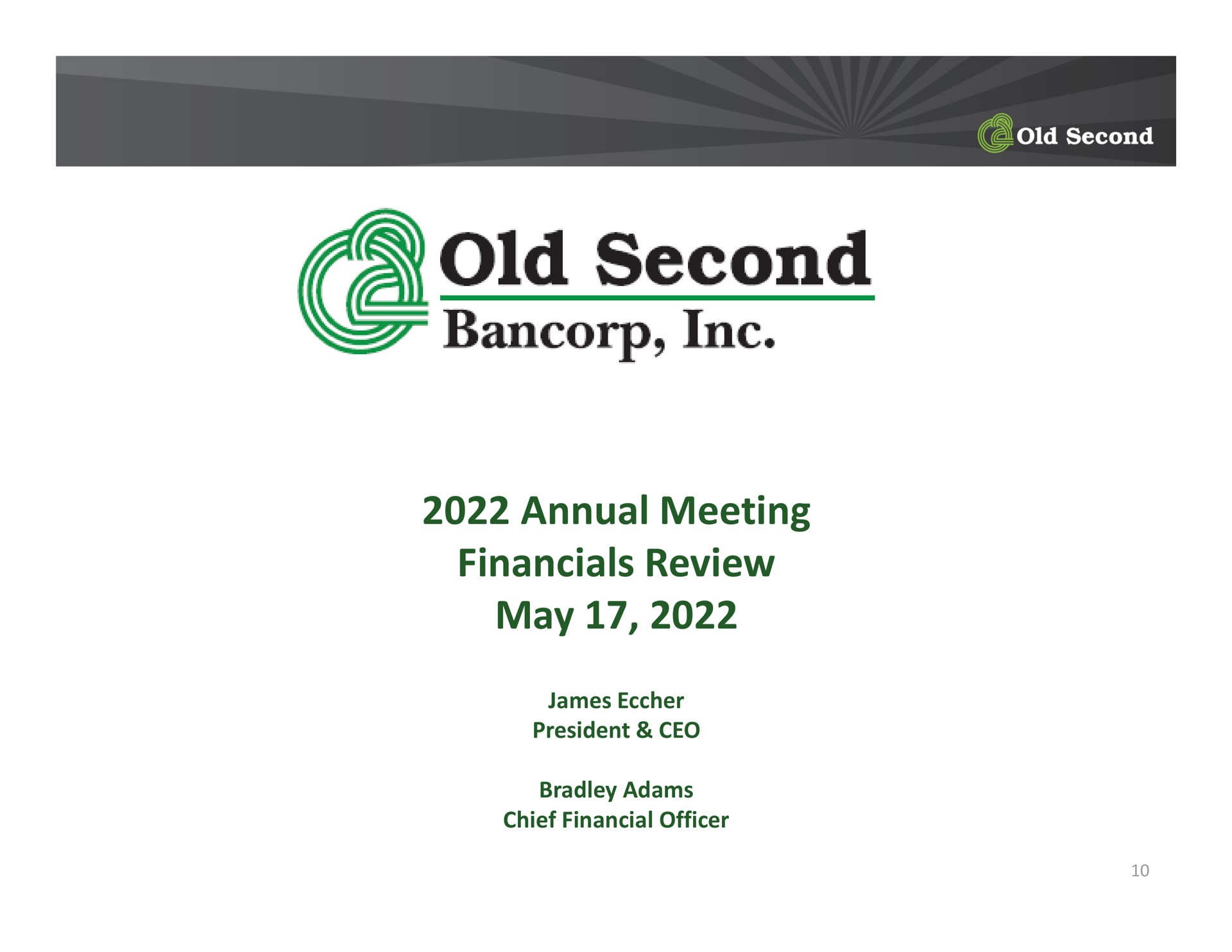 annual meeting review may old second | Old Second Bancorp