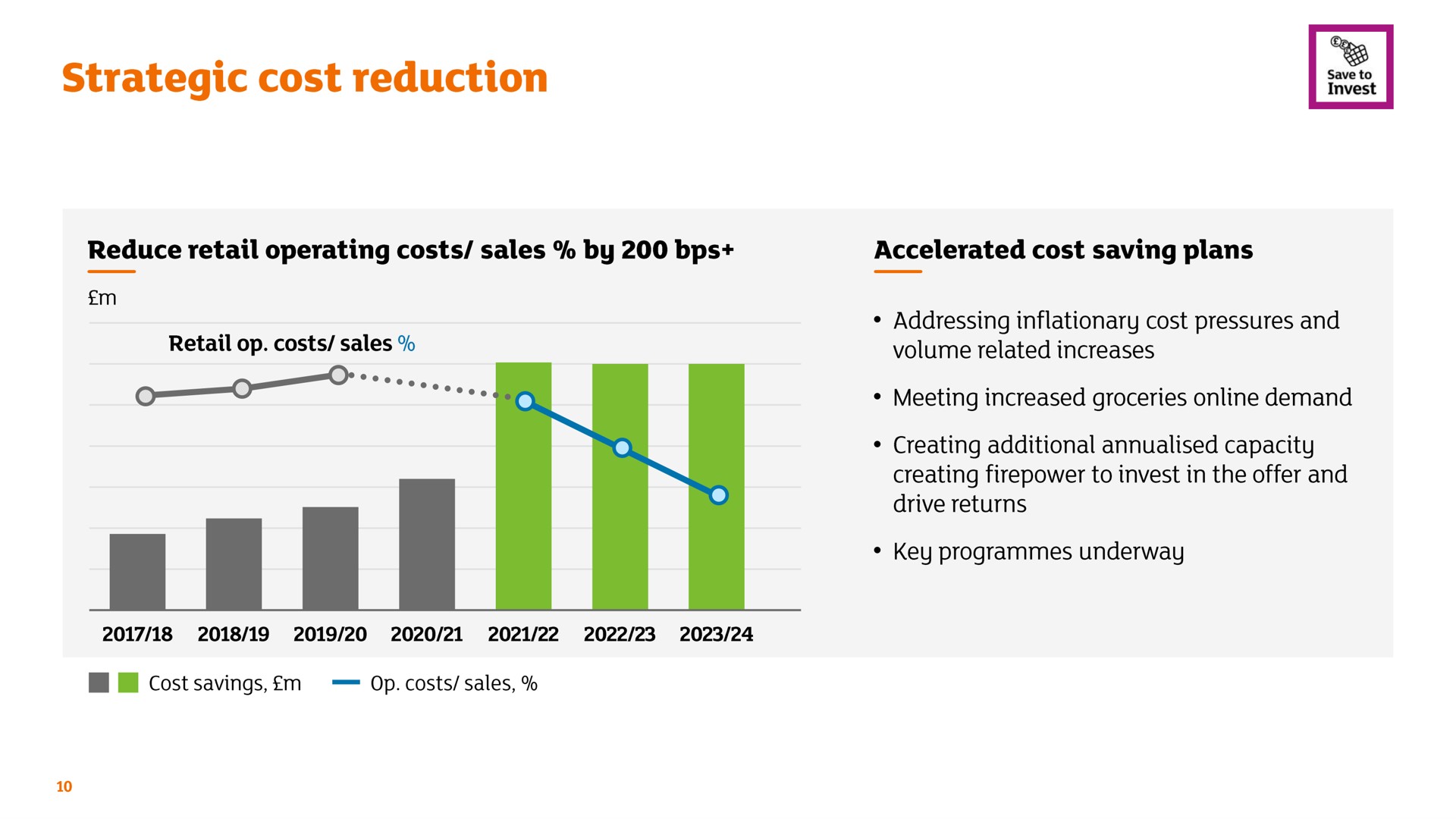 strategic cost reduction | Sainsbury's