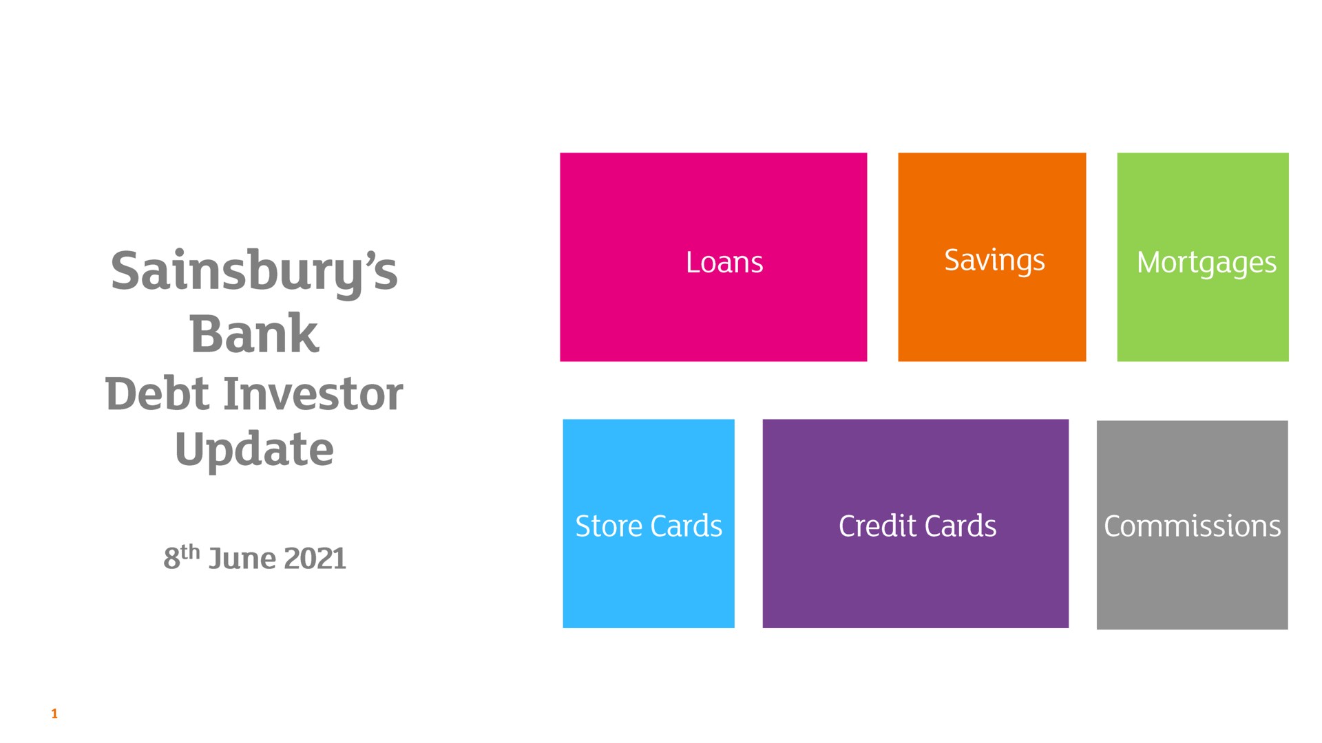 bank debt investor update | Sainsbury's