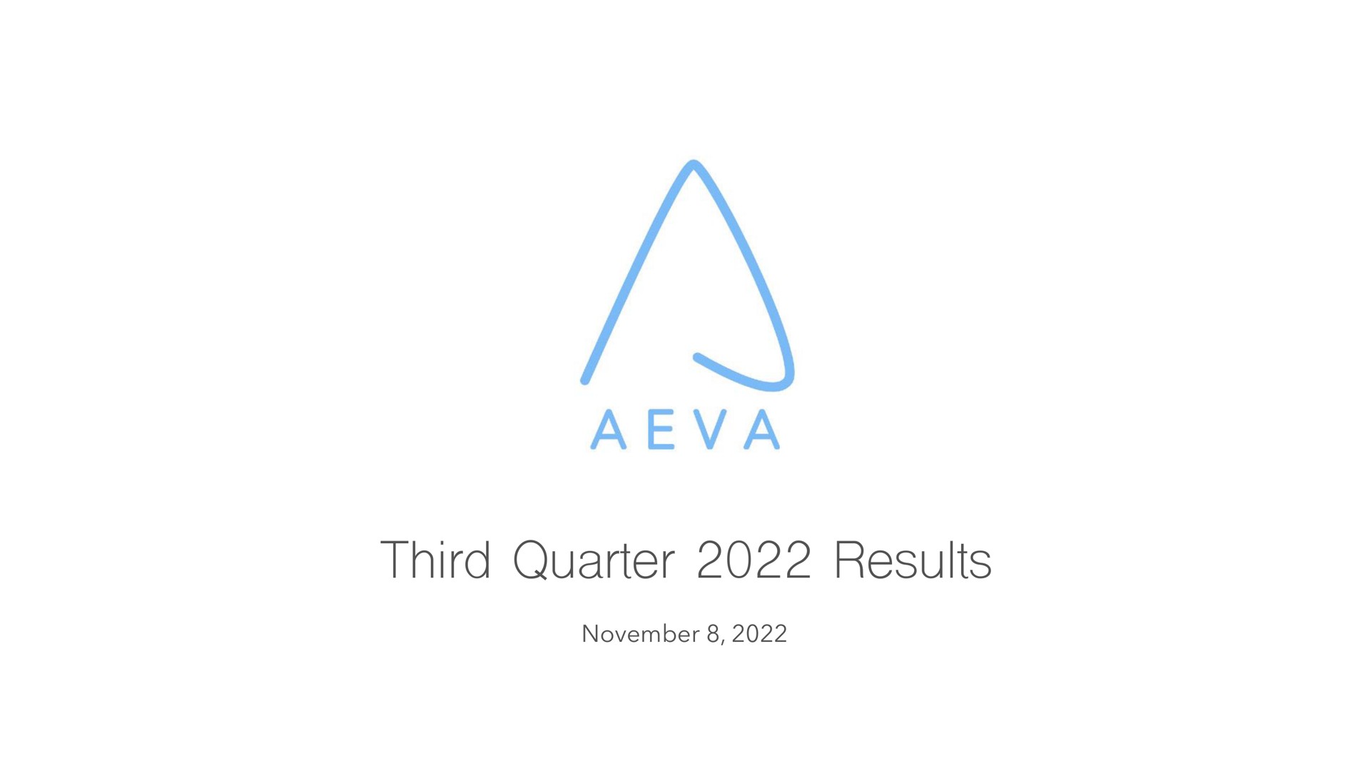 third quarter results | Aeva