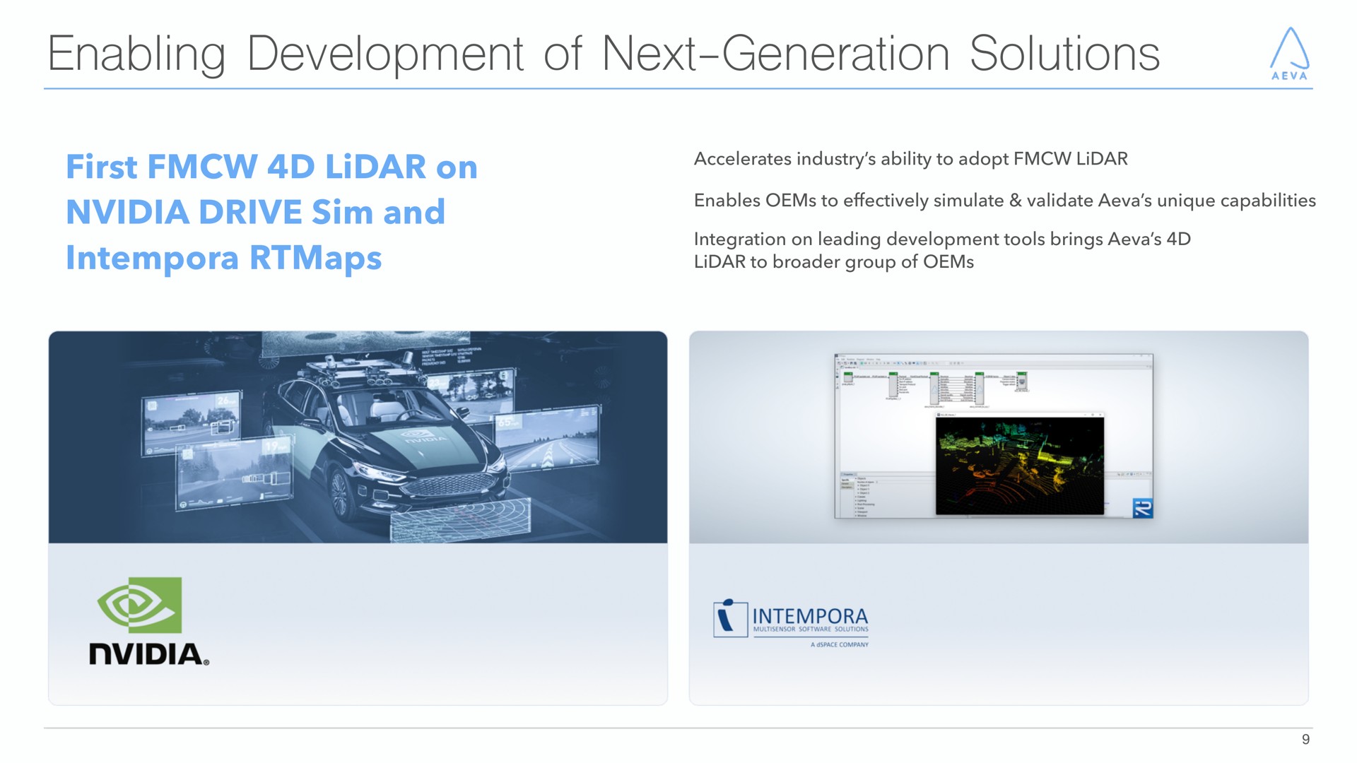 enabling development of next generation solutions first on drive and | Aeva