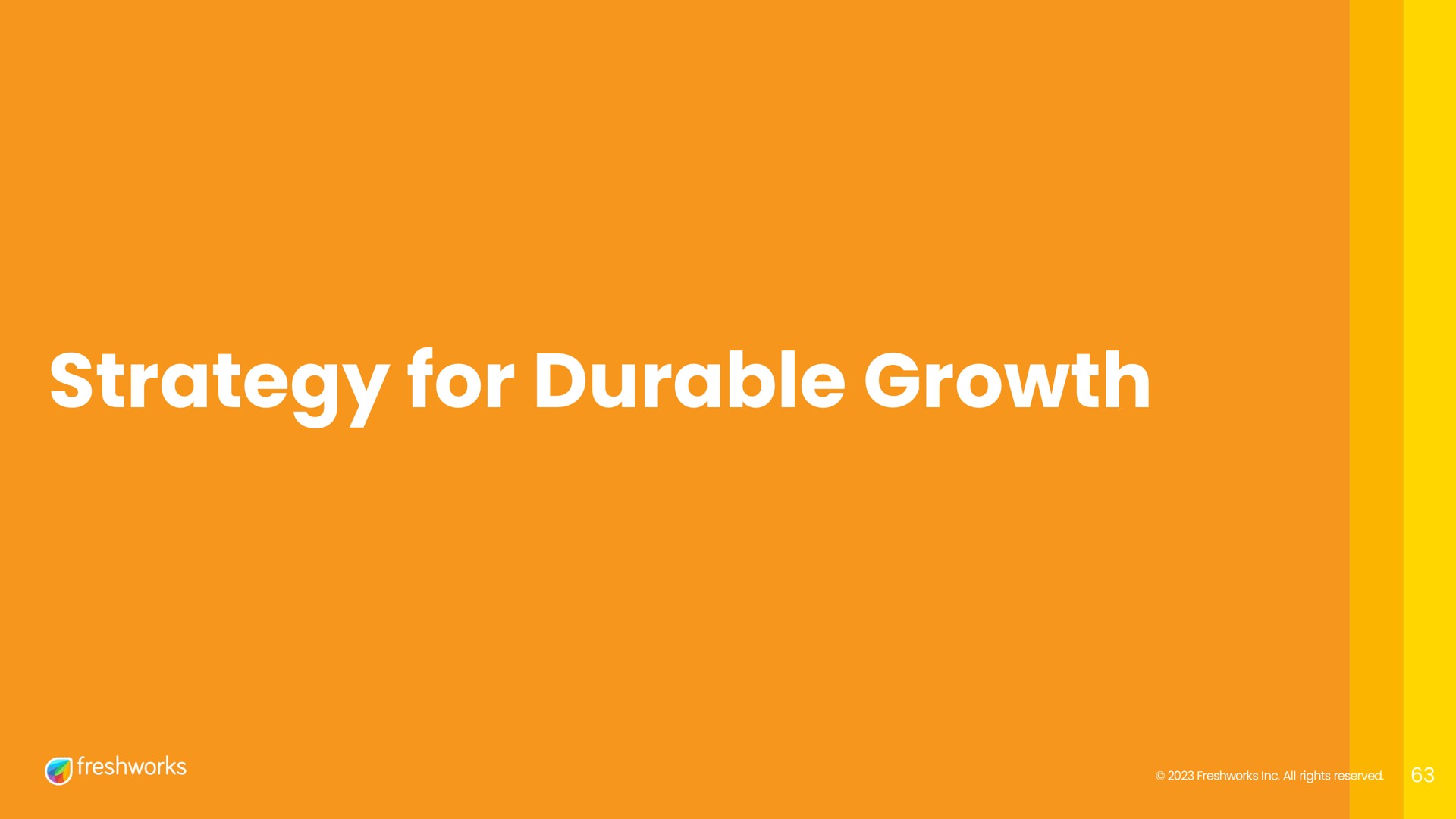 strategy for durable growth | Freshworks
