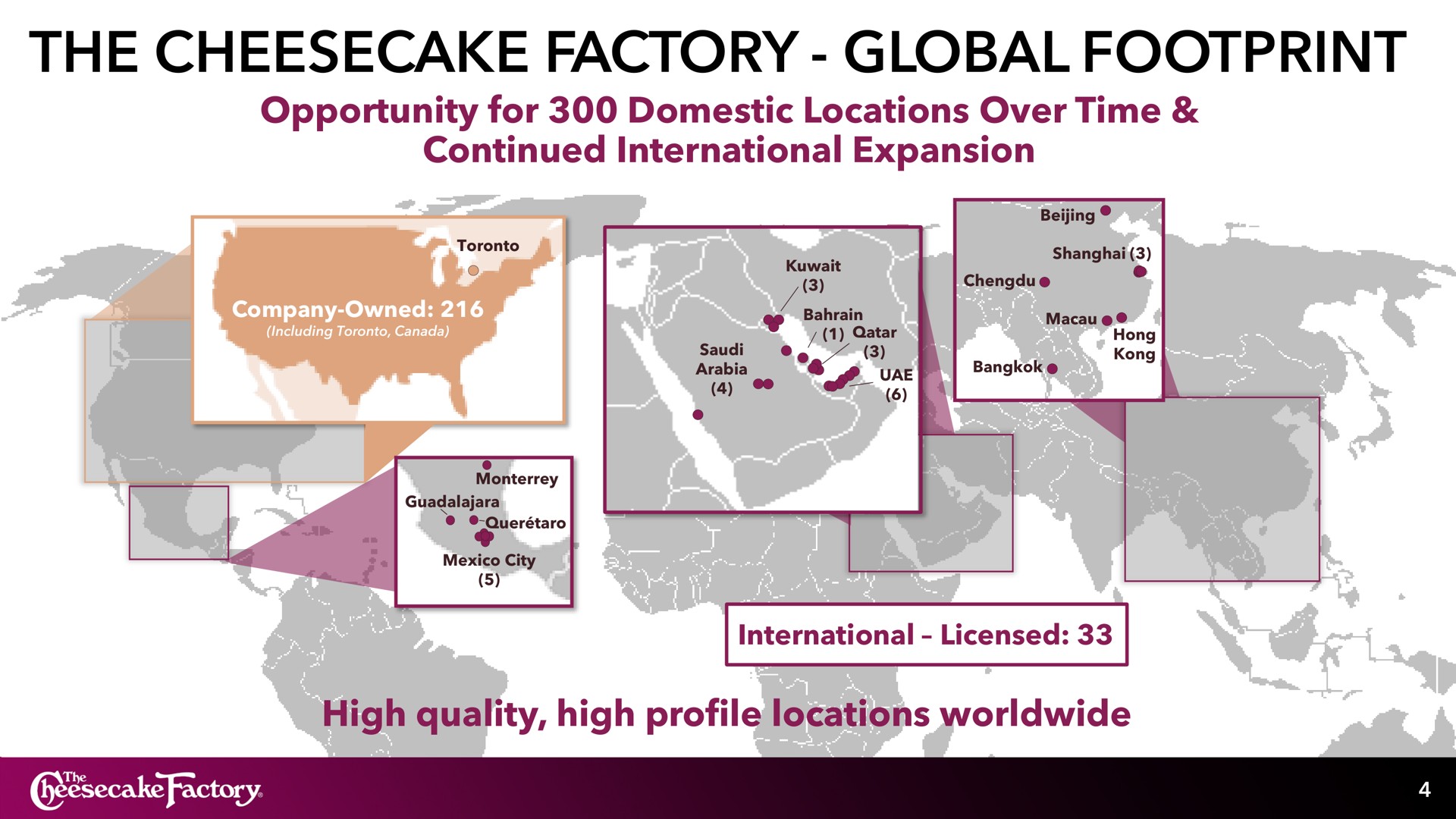 the cheesecake factory global footprint | Cheesecake Factory