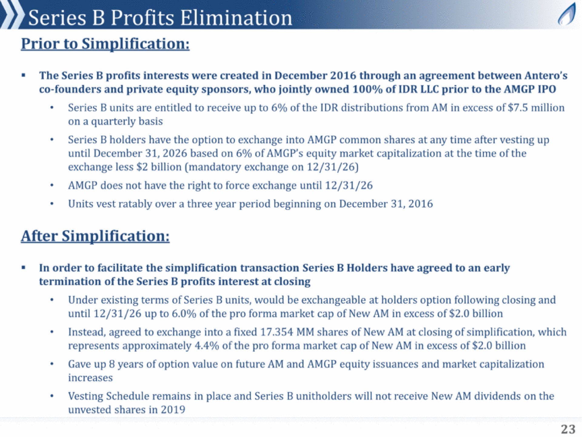 series profits elimination | Antero Midstream Partners