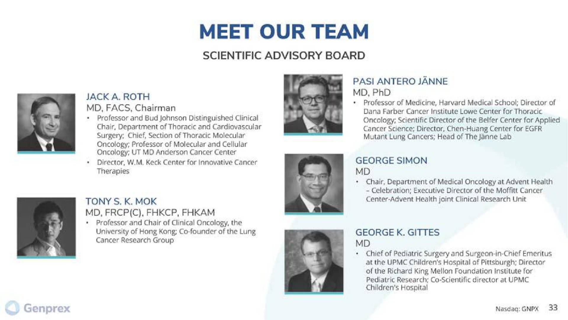 meet our team | Genprex