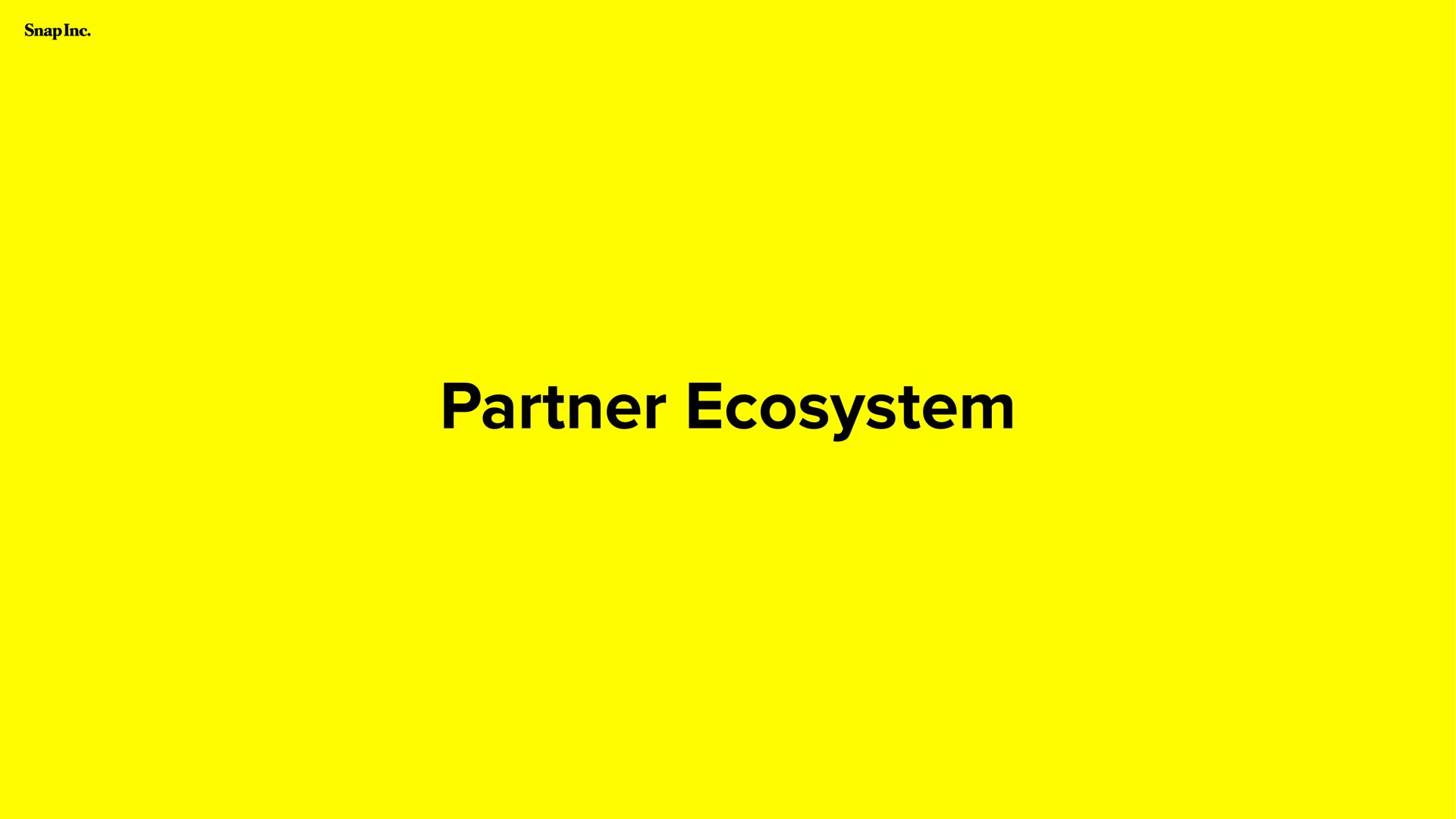 partner ecosystem | Snap Inc