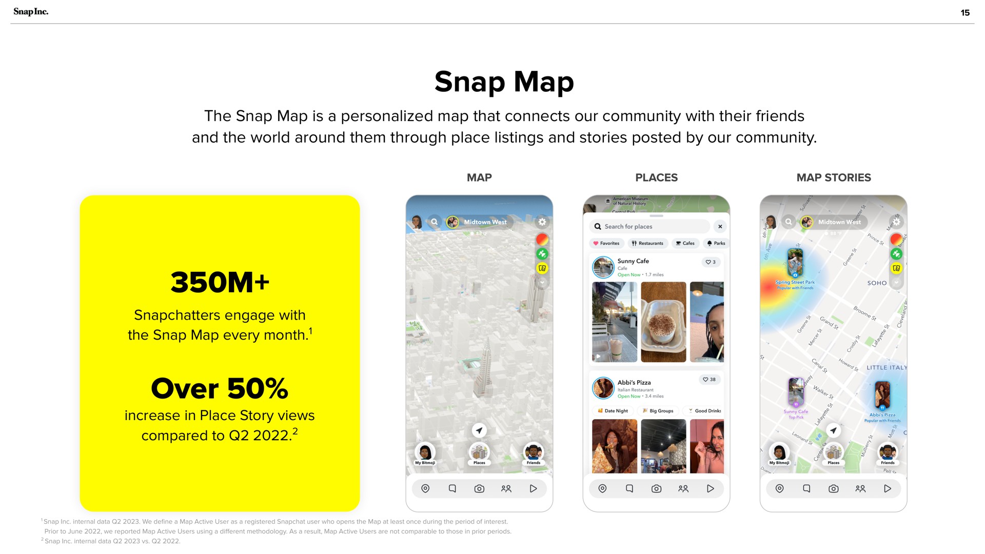 snap map over compared to a by a | Snap Inc