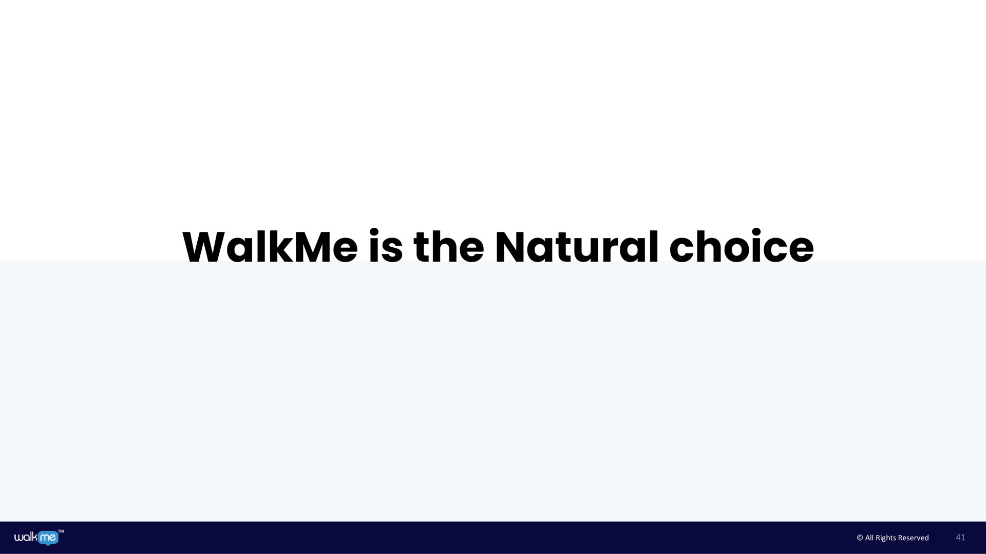 is the natural choice | Walkme